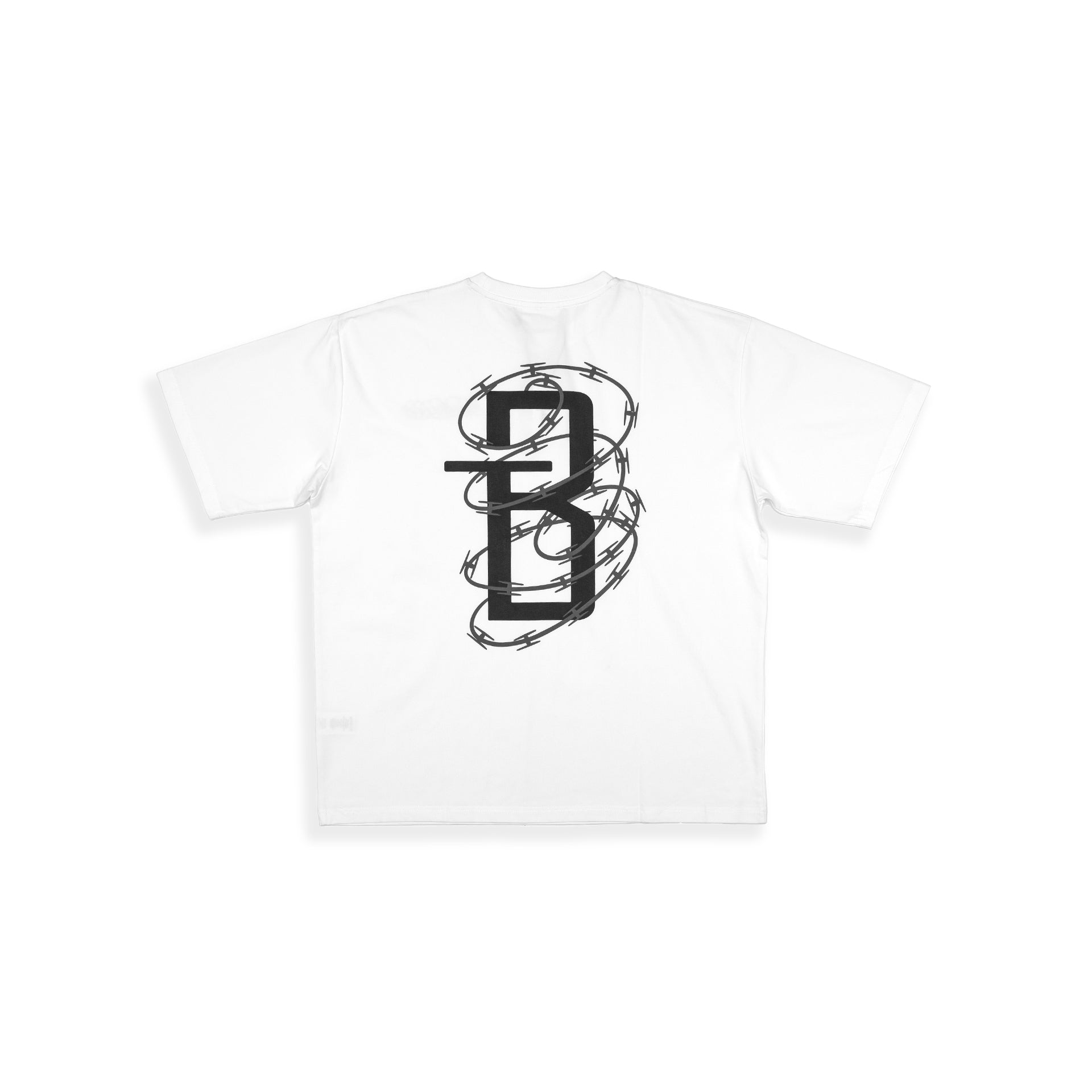 White T-shirt "Wire Fence" by Brandtionary