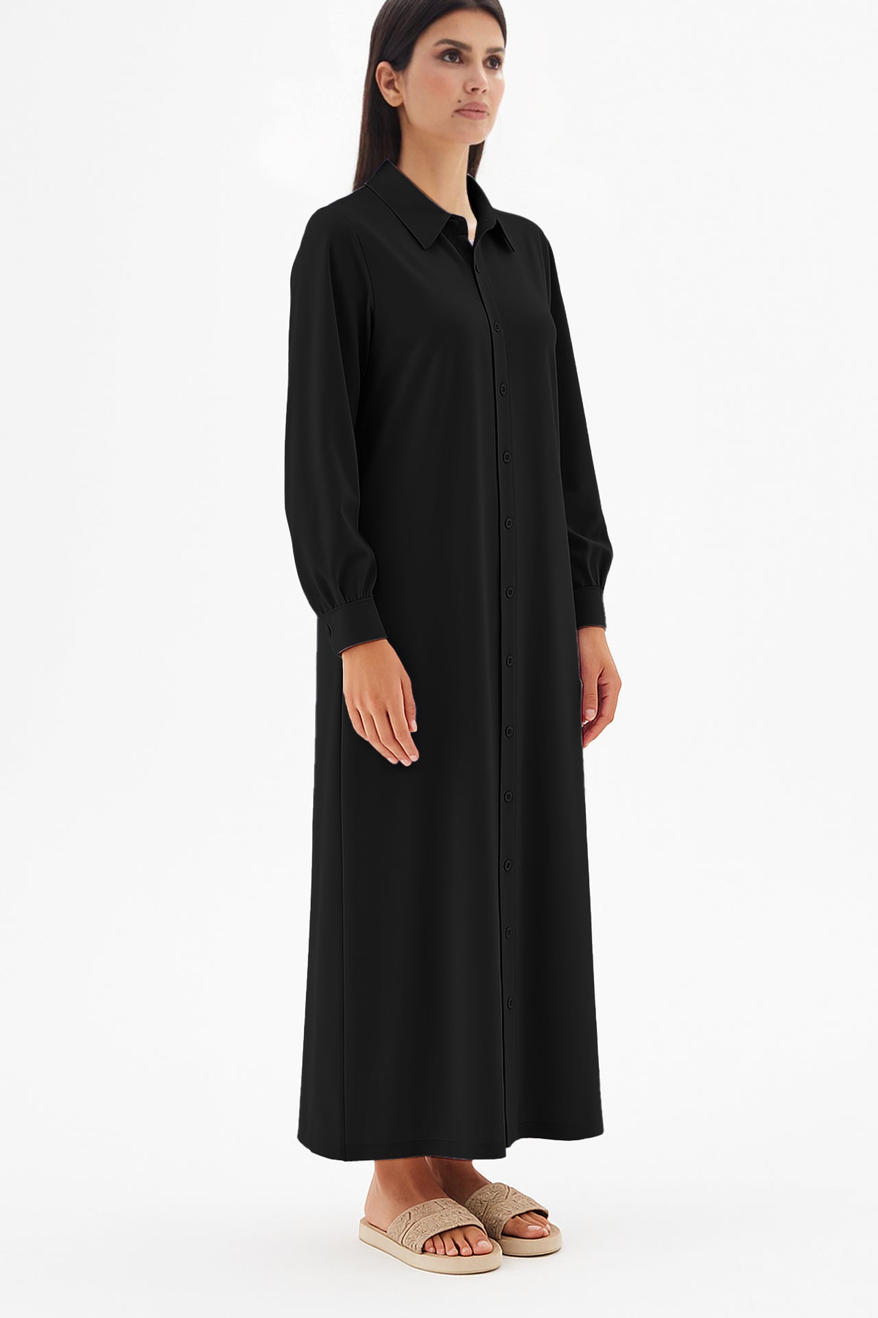 طقم كتان أسود من WECRE8