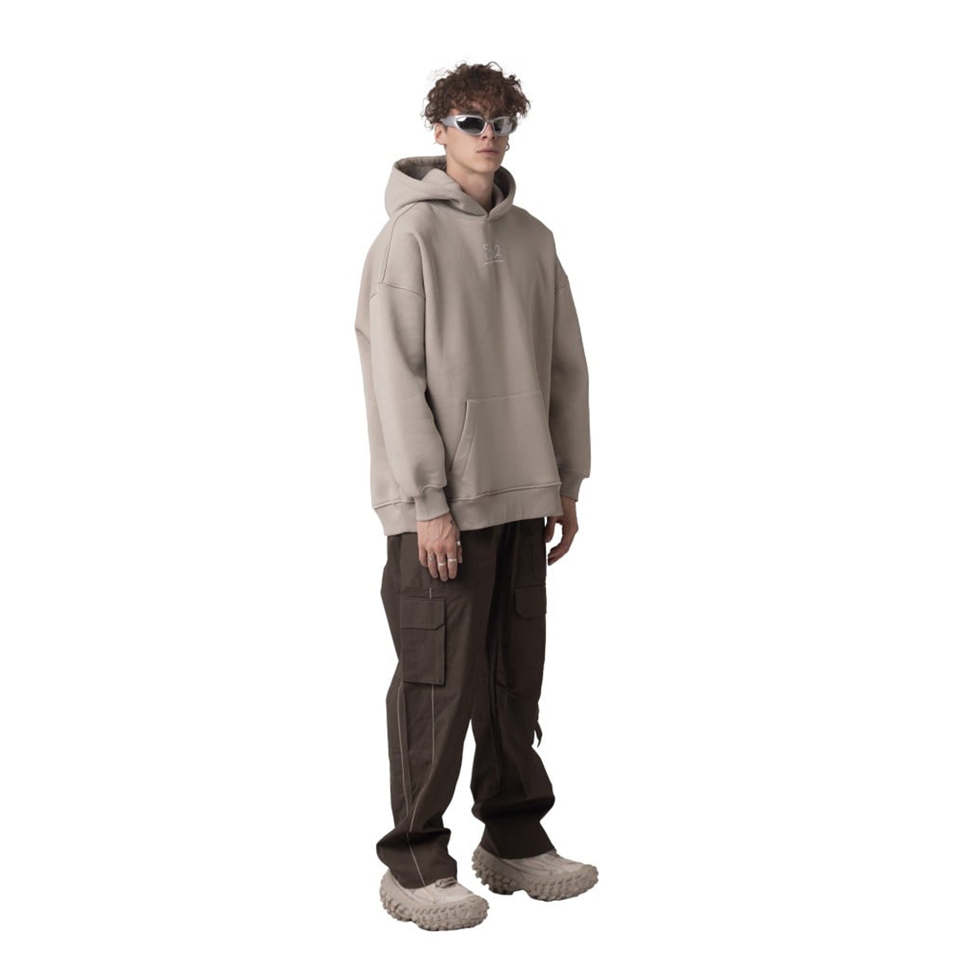 Beige Pullover Hoodie From S32