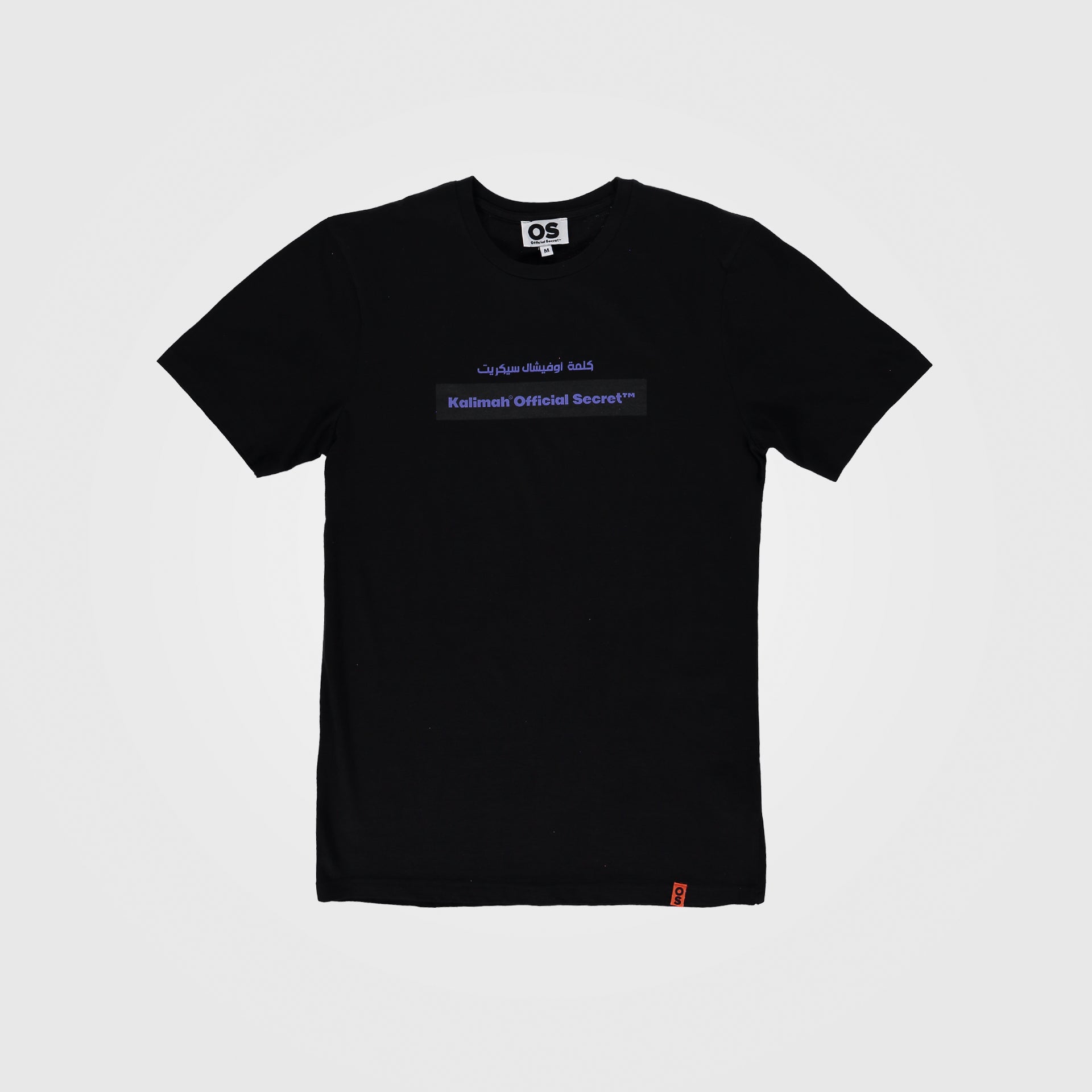 100% Black Cotton Kalimah T-Shirt From Official Secret - WECRE8