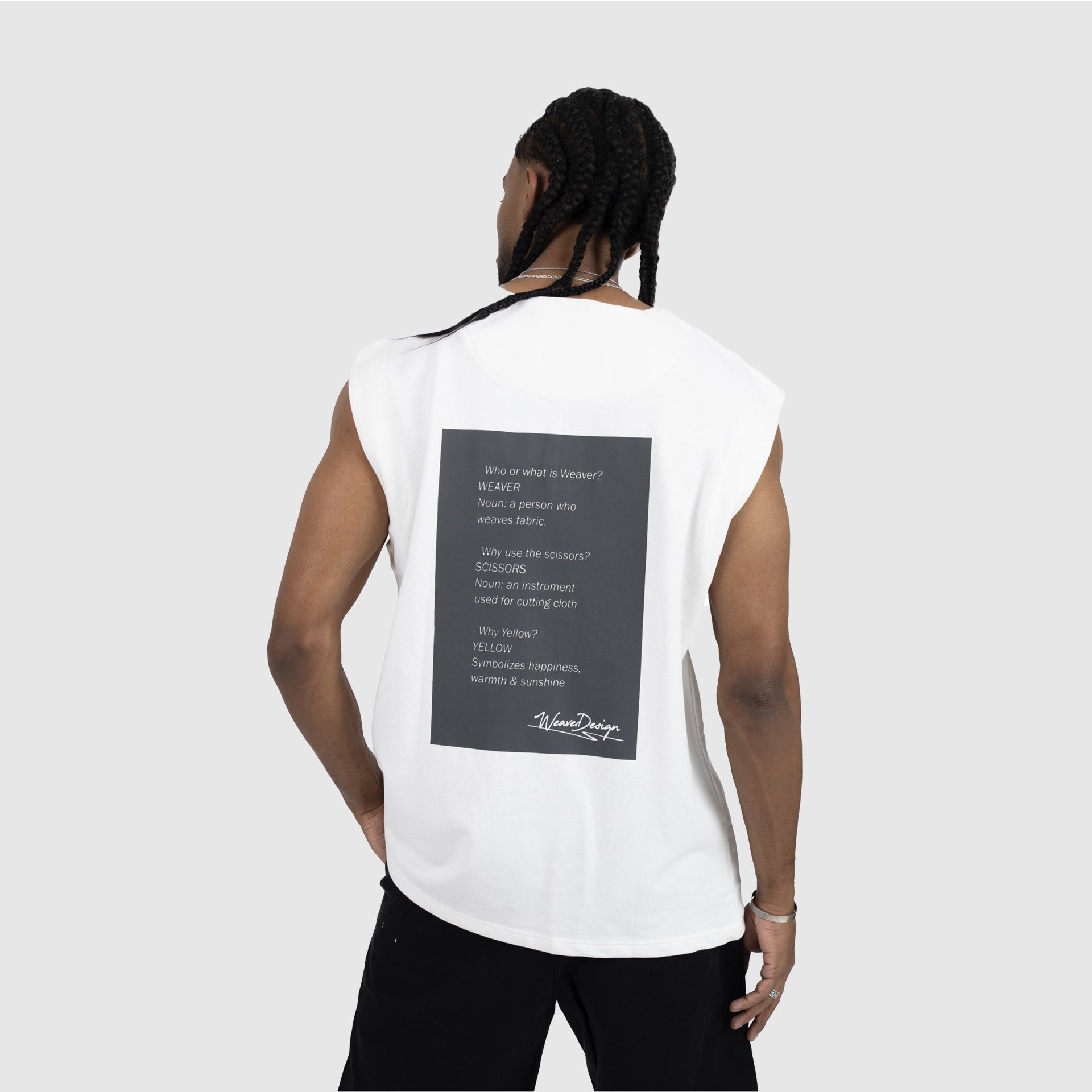 White Square-cut T-shirt From Weaver Design