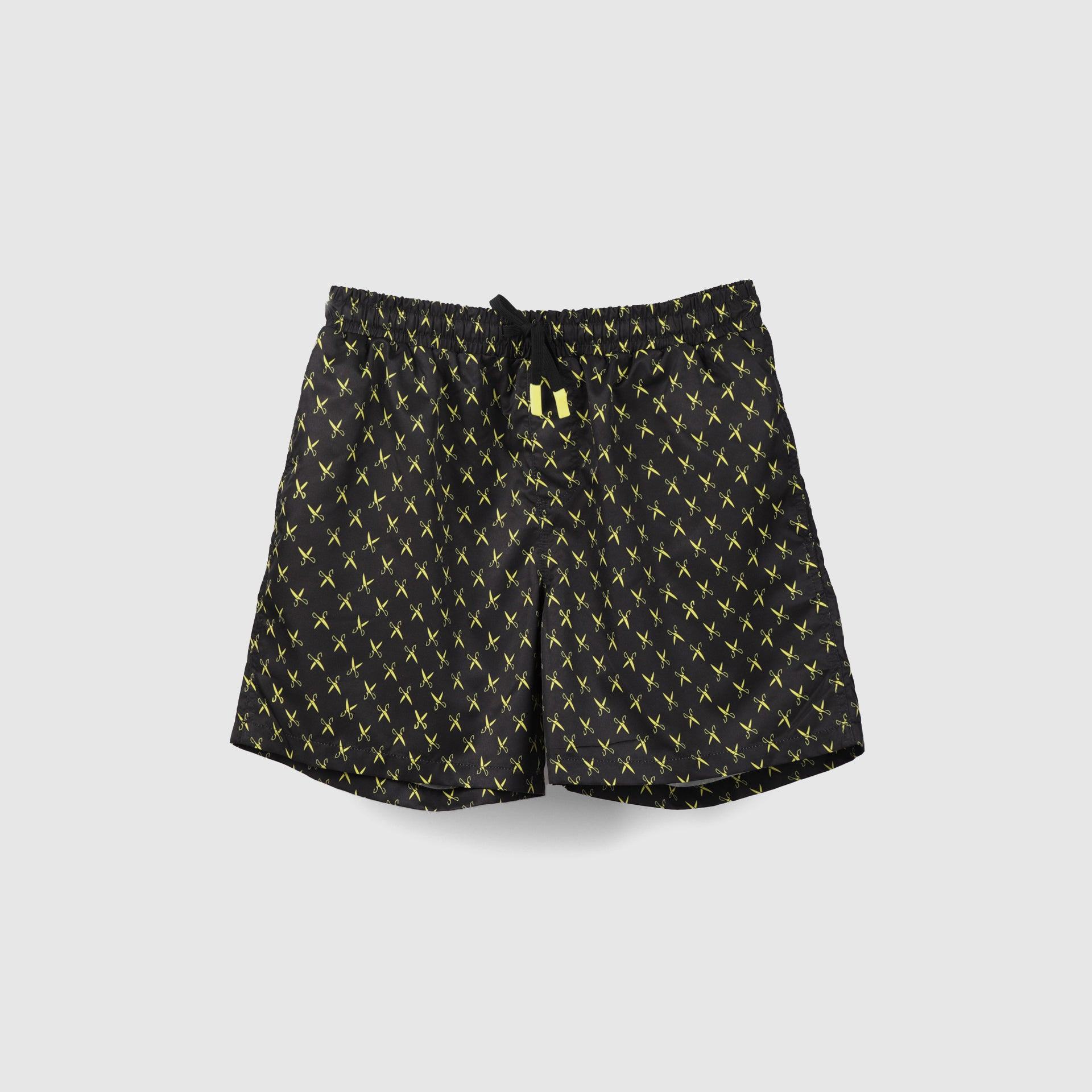 Black Swimming Shorts With Logo All Over From Weaver Design