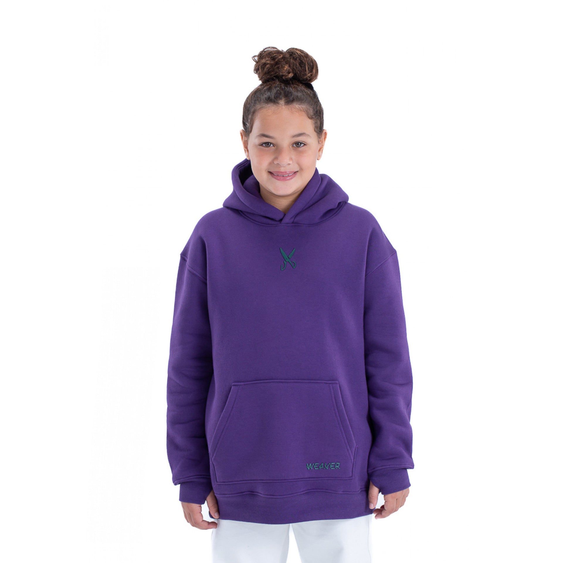 Purple Kids Hoodie By Weaver Design