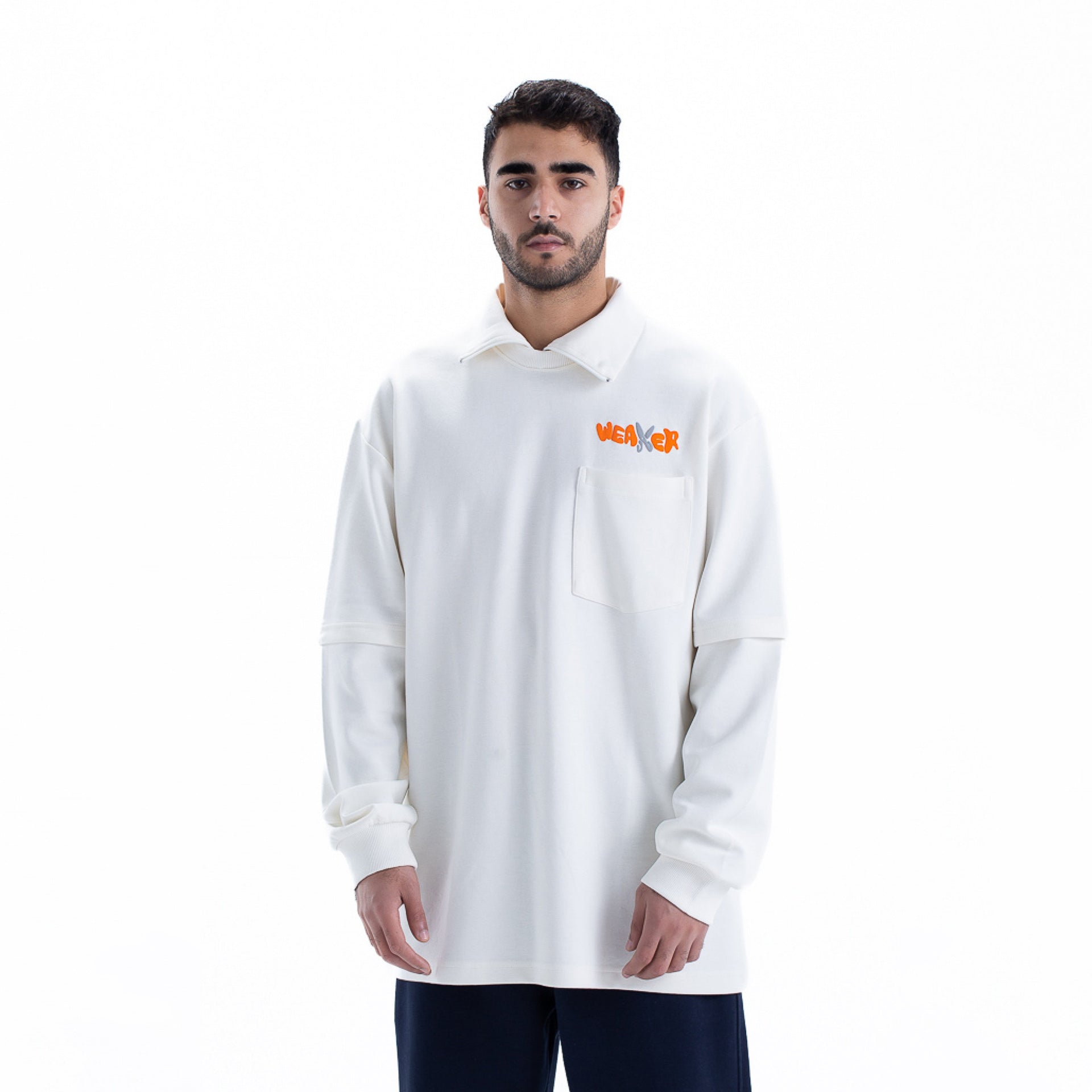 White Sweatshirt By Weaver Design
