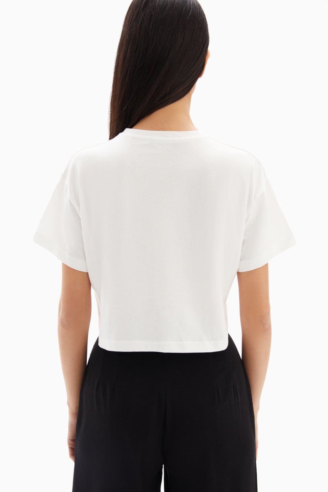 White Nazar Cropped T-shirt By WECRE8