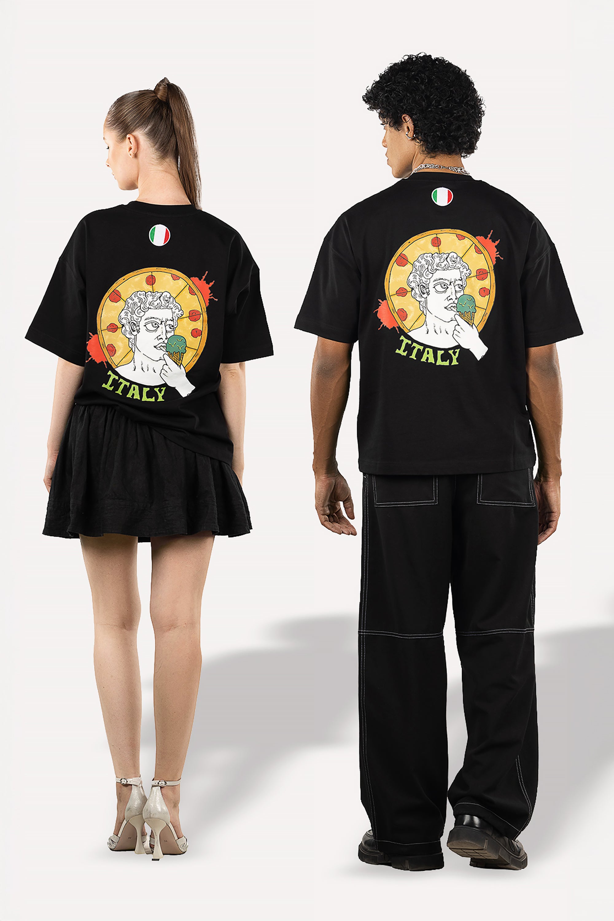 Black Italy T-Shirt by Maps