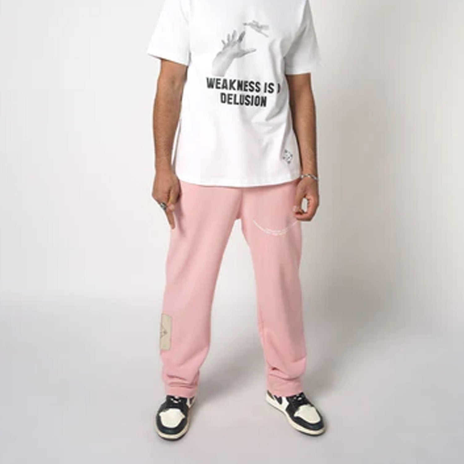 PINK PANTS WITH THE POWER OF DREAMS PRINT FROM HOUSE OF CENMAR