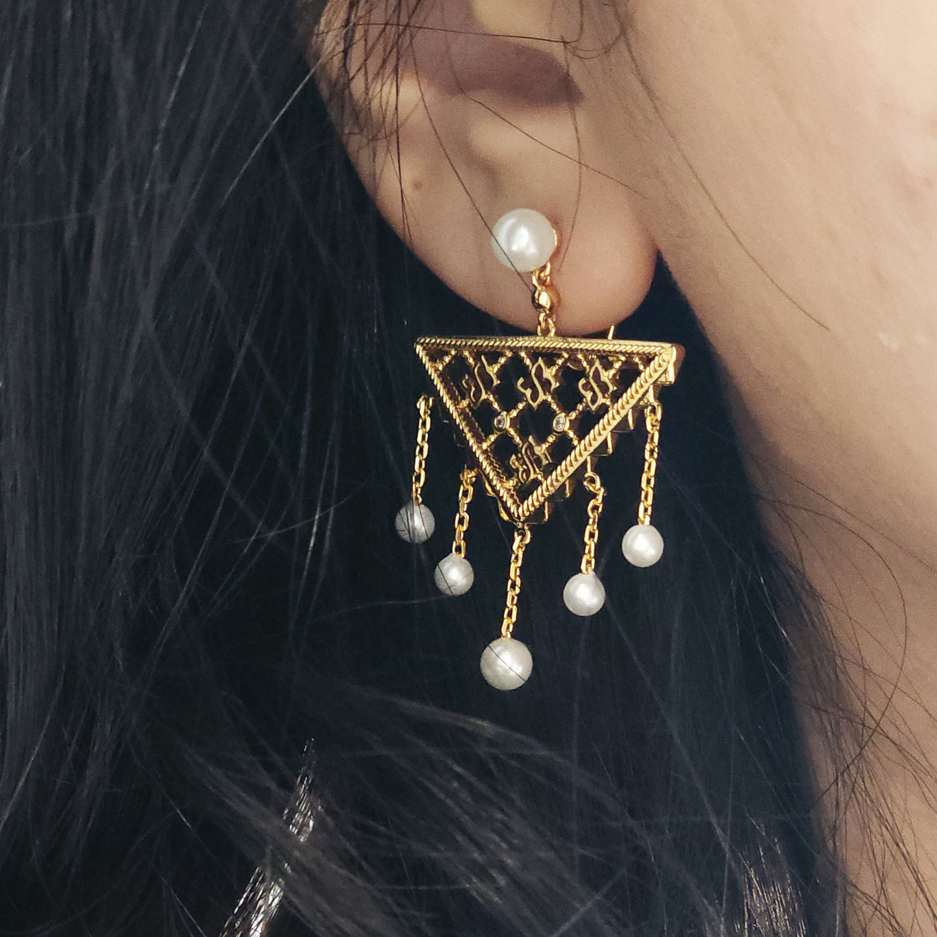 Jadeel Gold Earrings- Mom From Le-Soleil