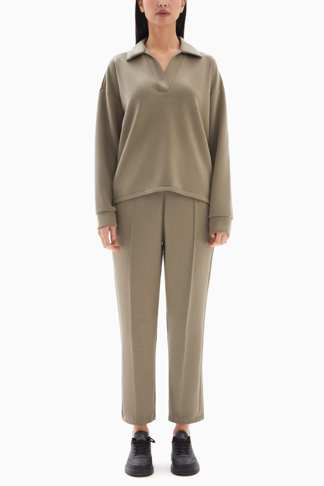 Taupe Soft Set of Top and Trousers By WECRE8