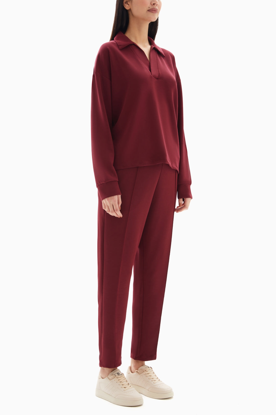 Maroon Soft Set of Top and Trousers By WECRE8