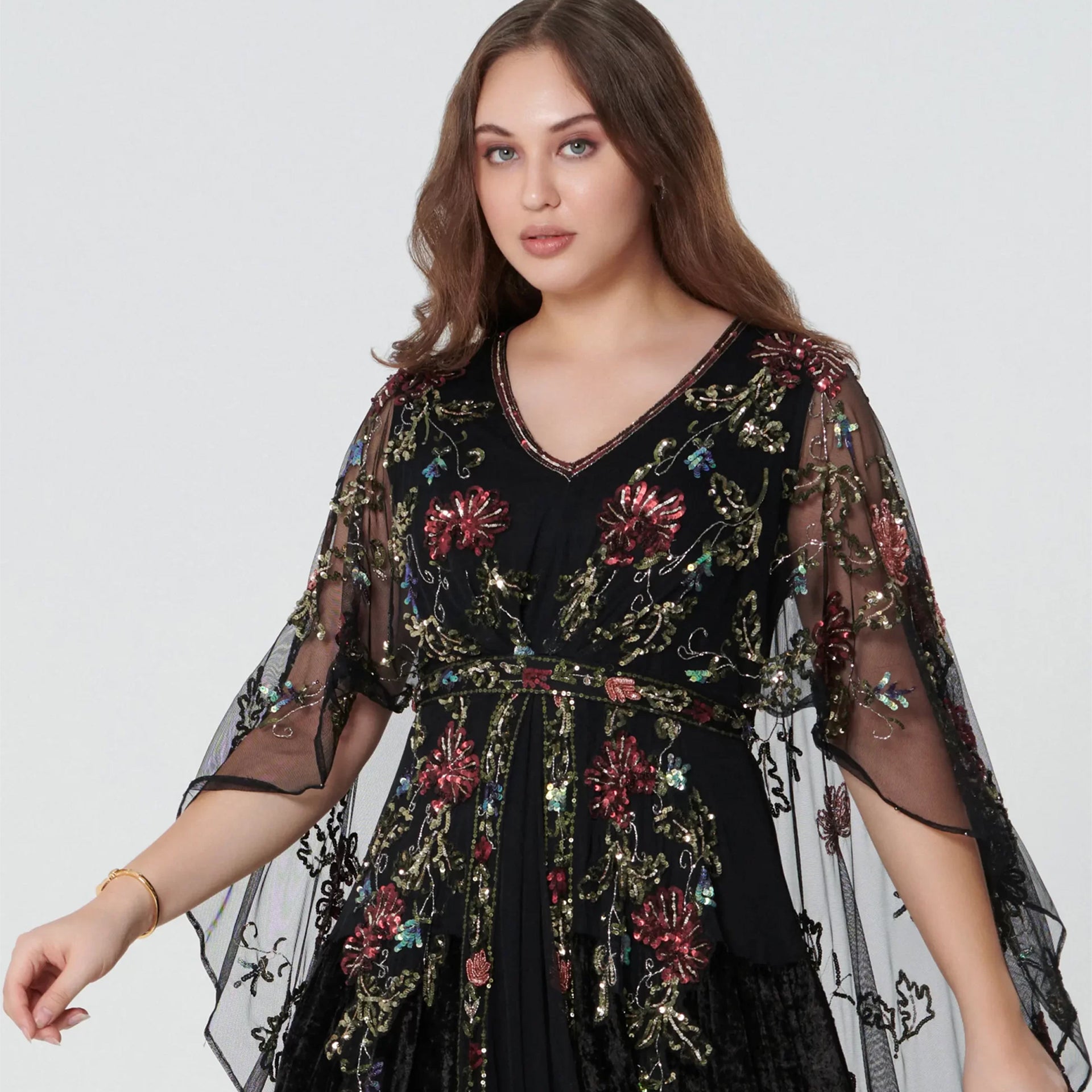 Black Embroidery Dress From Shalky