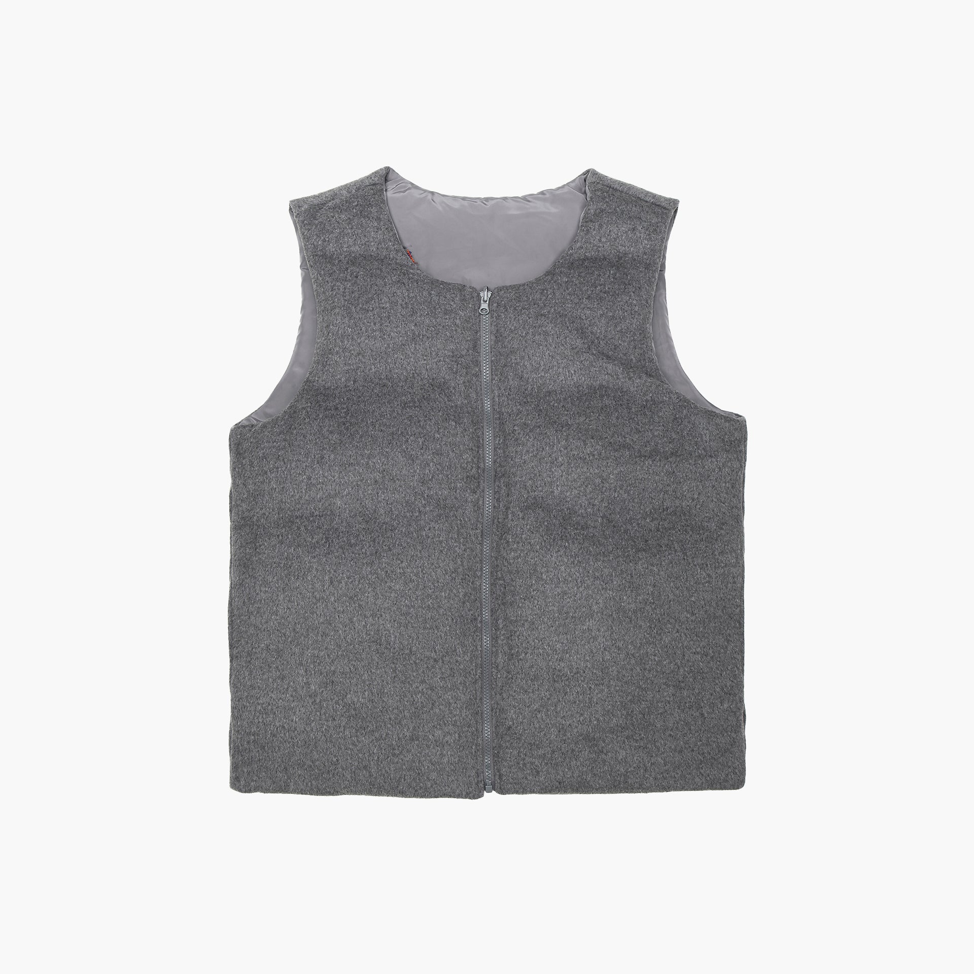 Unisex Gray Double Sided Puffer Vest by Mazrood