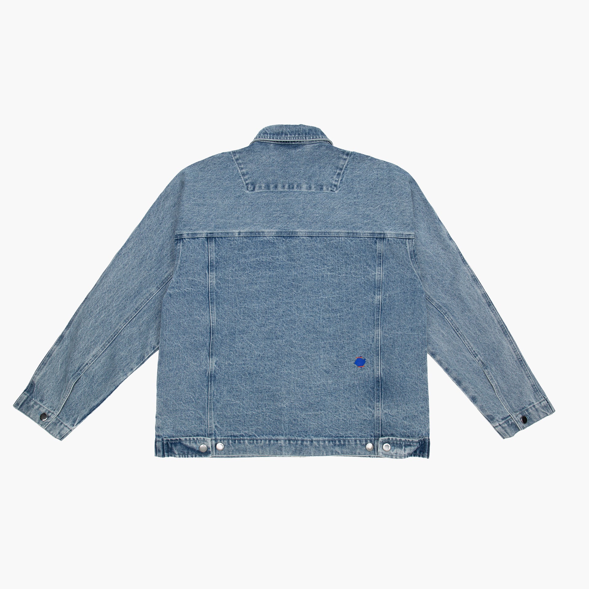 Unisex Blue MZ Denim Oversized Jacket by Mazrood