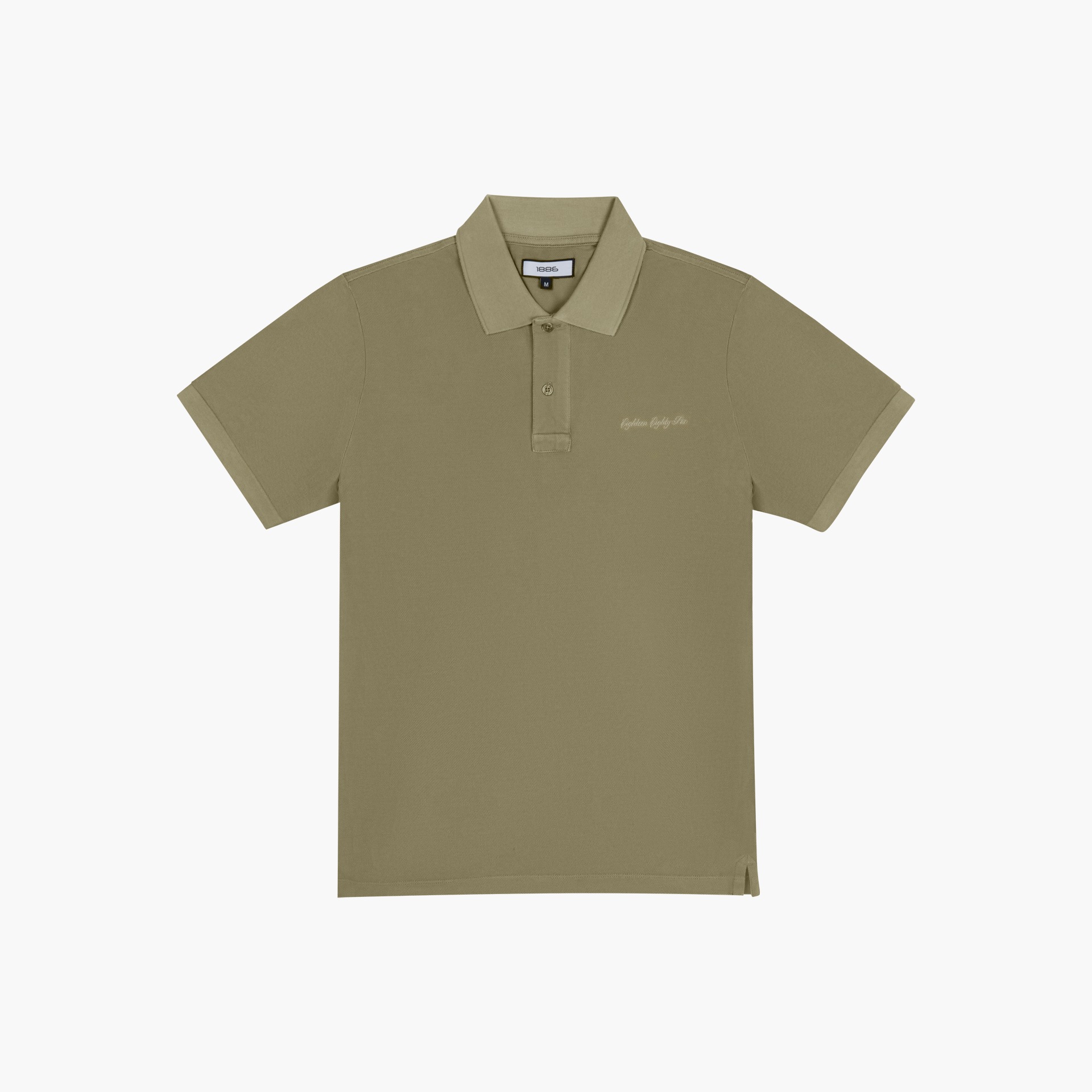 Unisex Classic Olive Green Polo Shirt By 1886