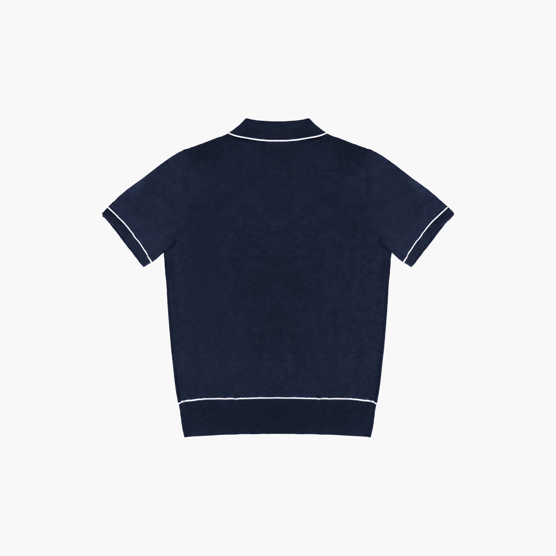 Men Knitted Navy Polo By 1886