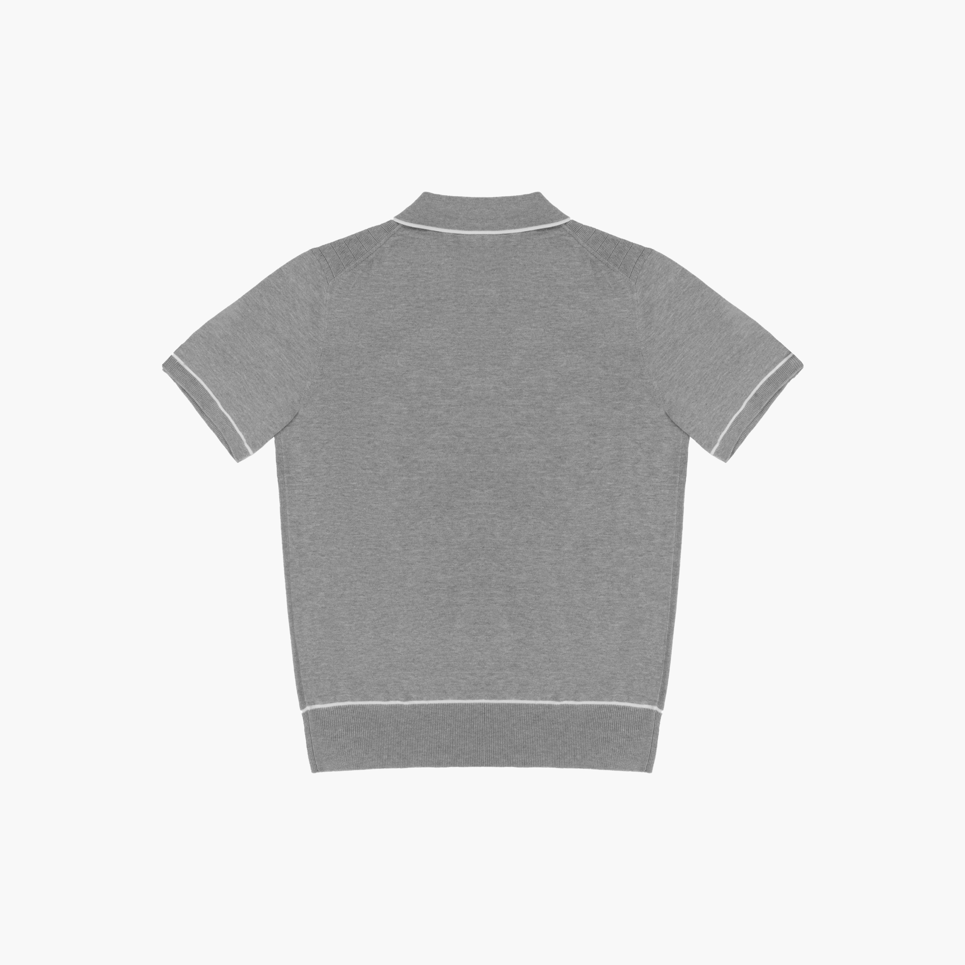 Men Knitted Dark Grey Polo By 1886