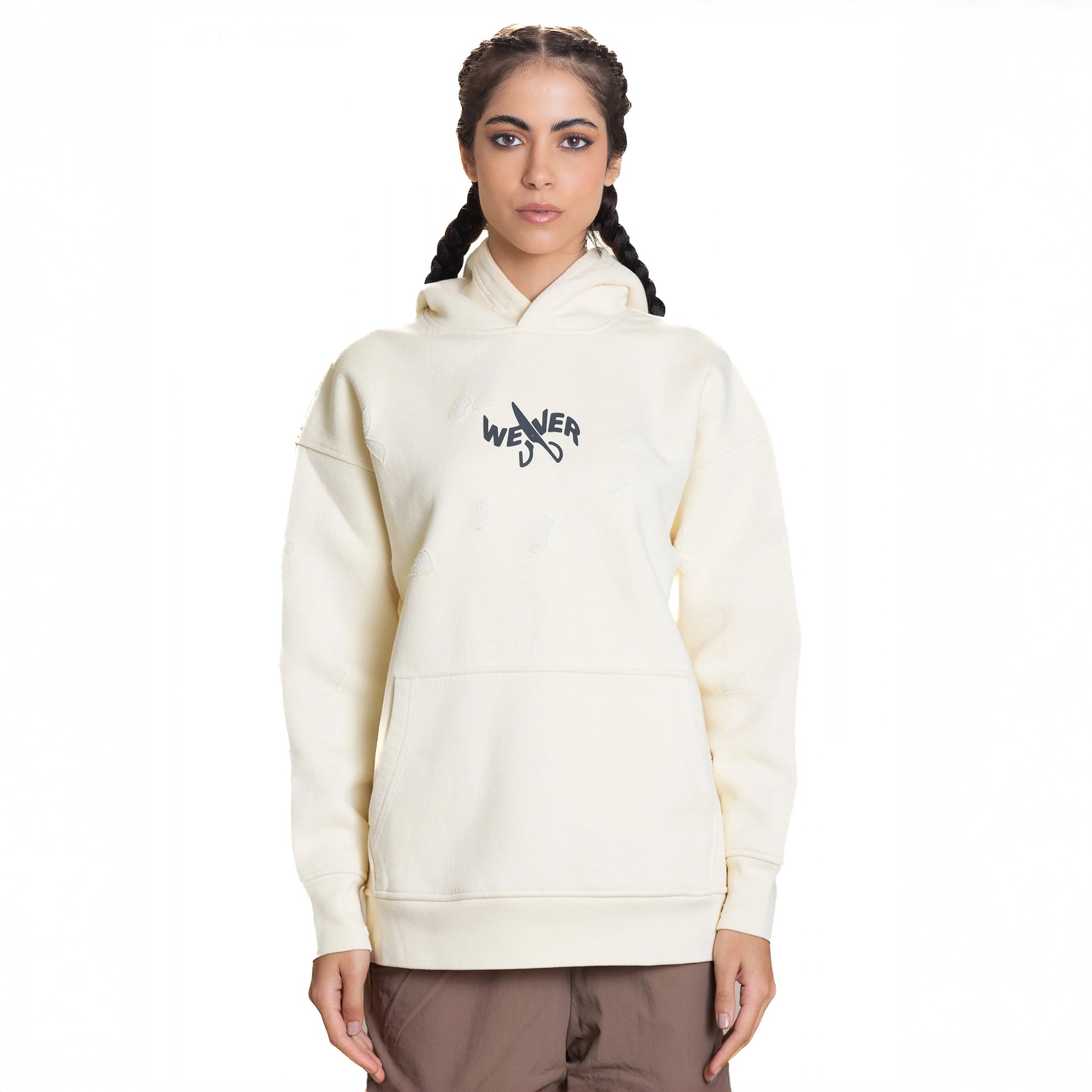 Snow Slotted Hoodie By Weaver Design