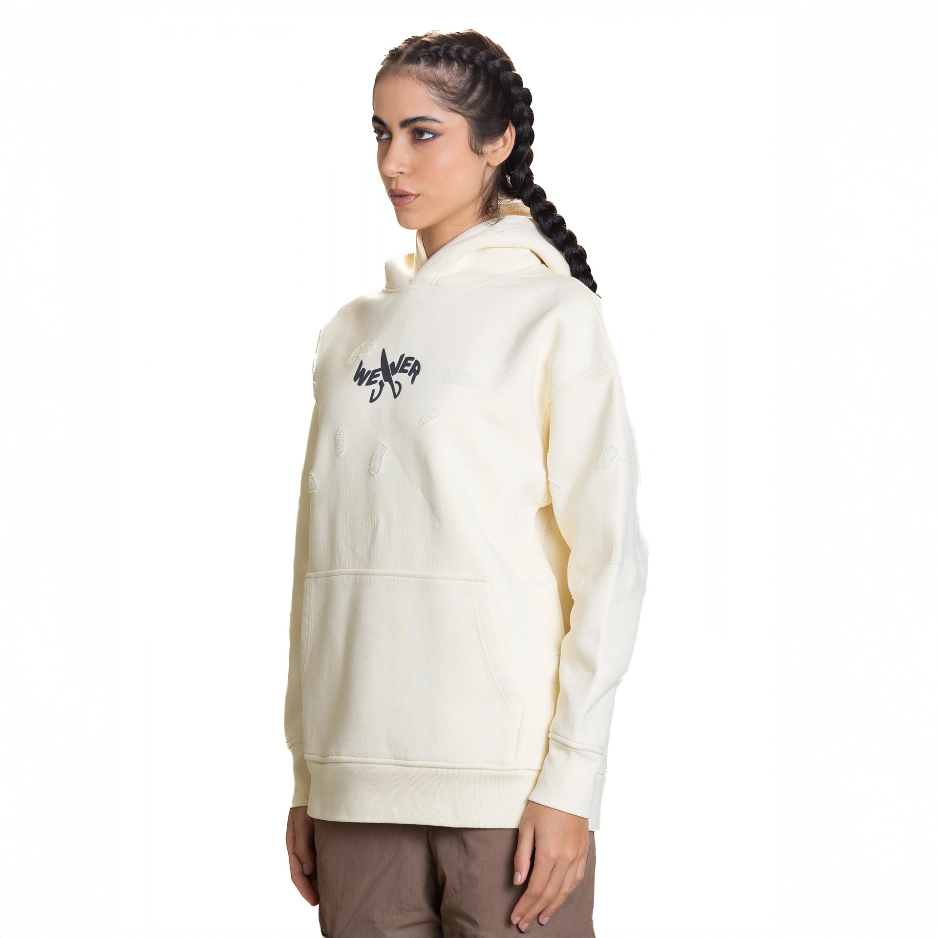 Snow Slotted Hoodie By Weaver Design