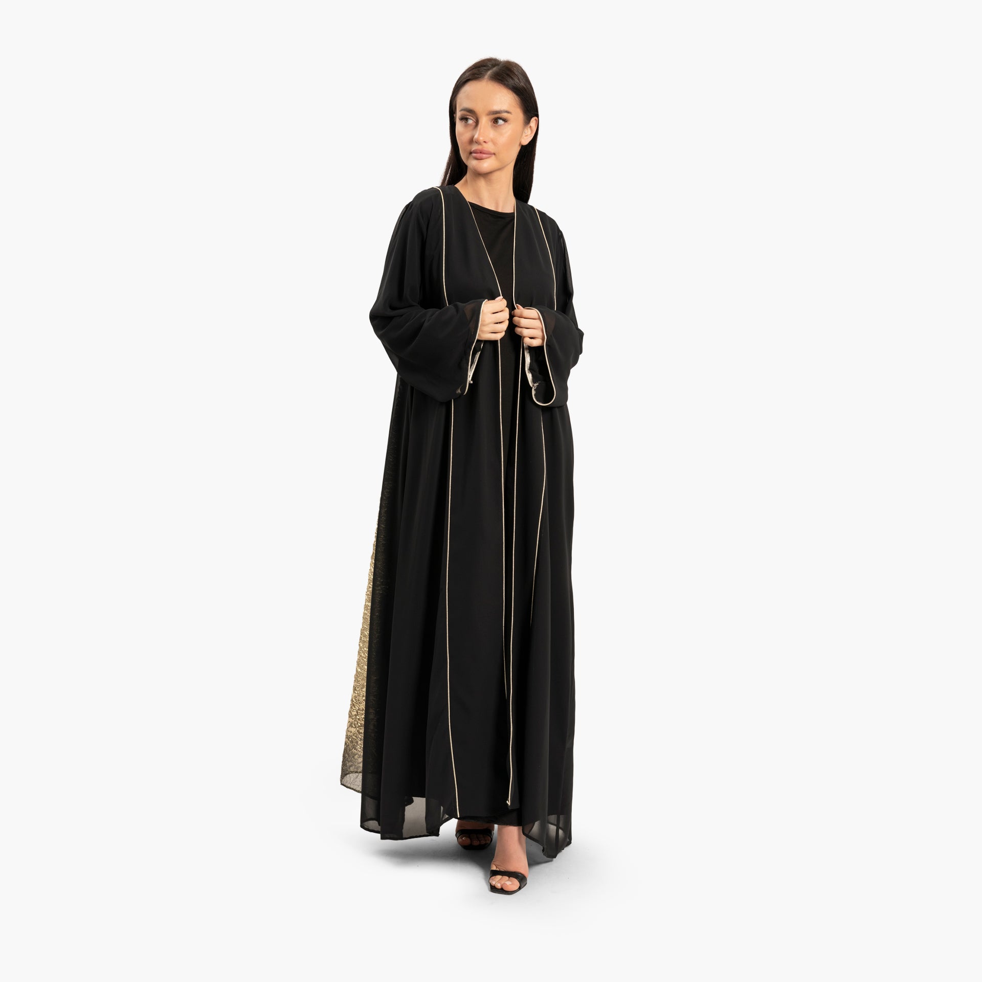 Women's Black with Gold Ombre Effect Kaftan By WECRE8