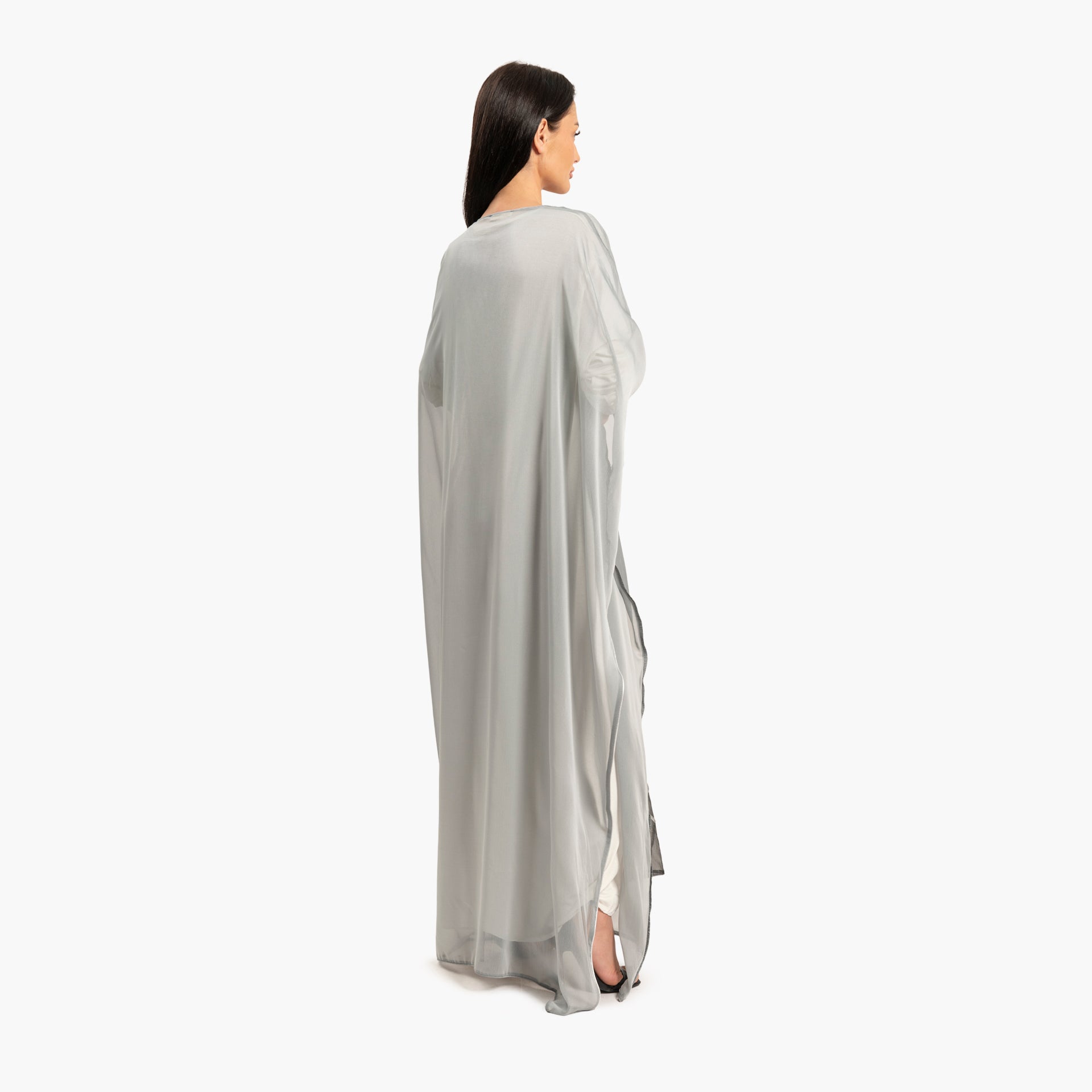 Women's Gray with Shimmer Kaftan By WECRE8