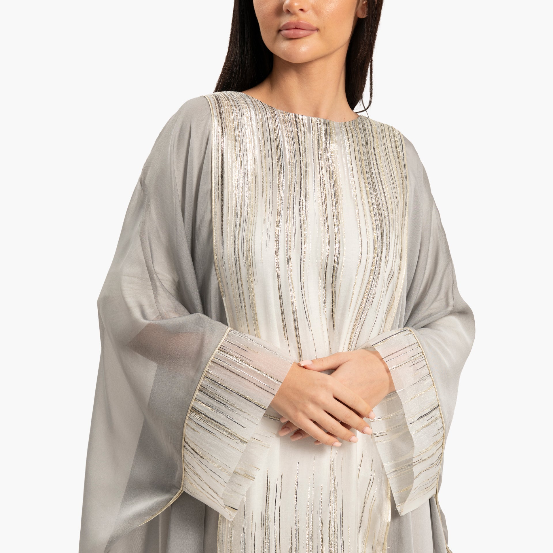 Women's Gray with Embellishments Kaftan By WECRE8