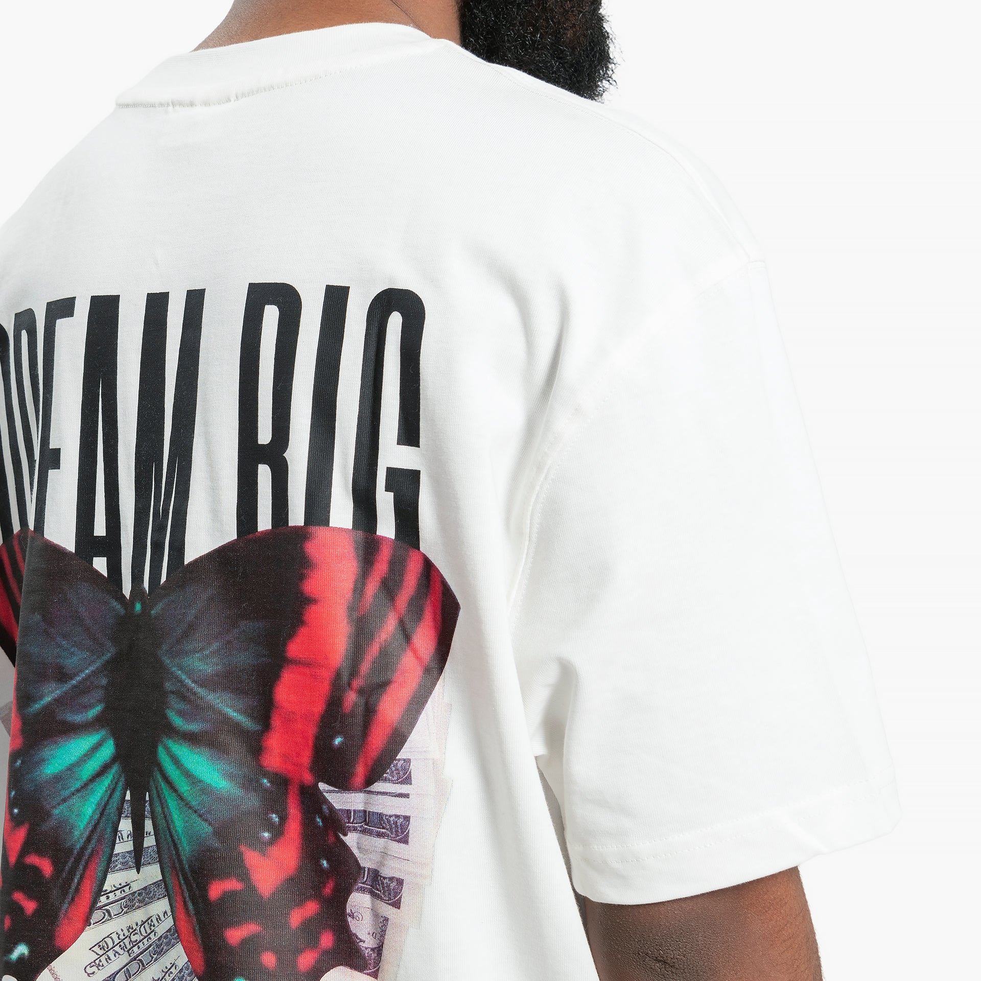 Men White Butterfly T-shirt By WECRE8