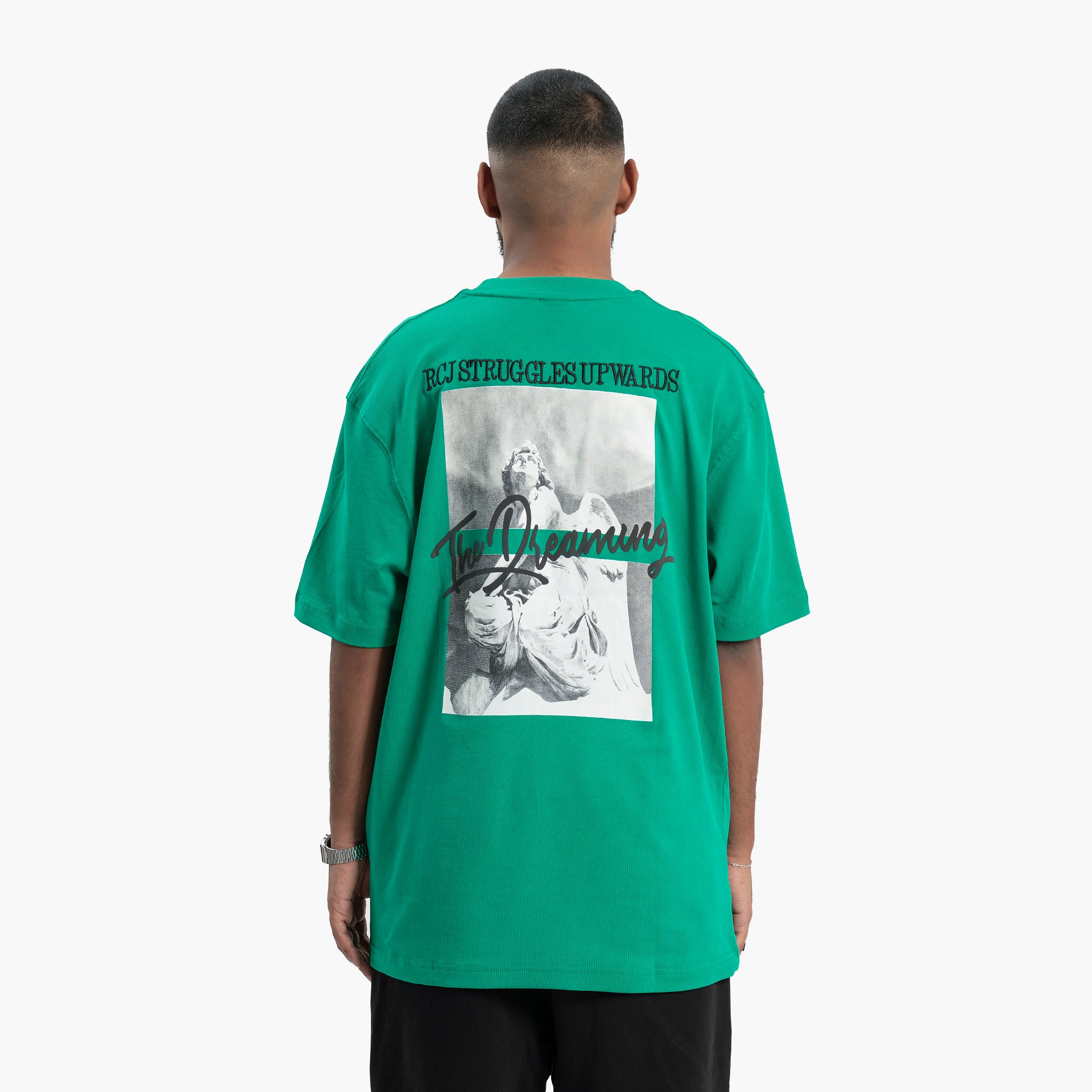 Men Green Dreaming T-shirt By WECRE8