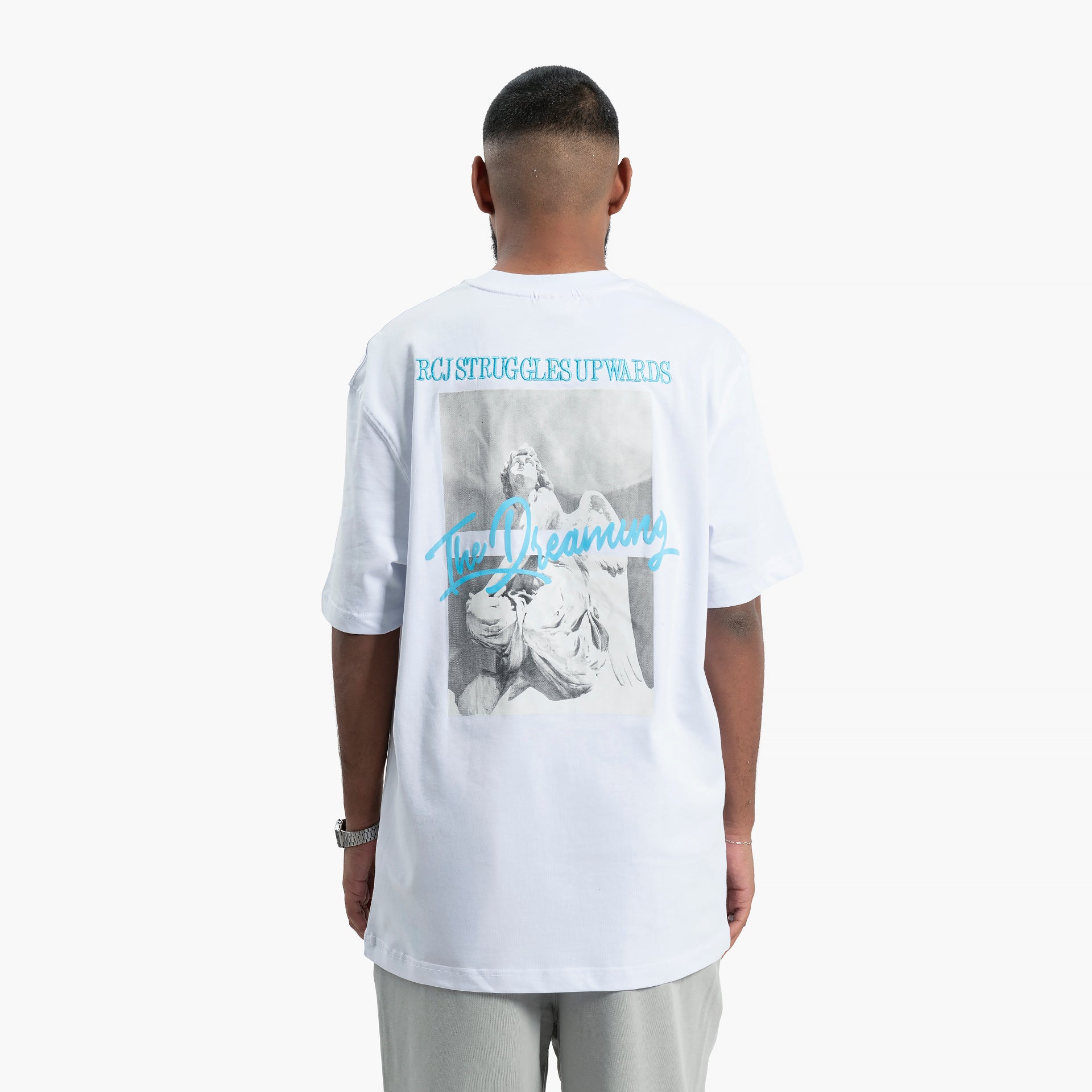 Men White Dreaming T-shirt By WECRE8