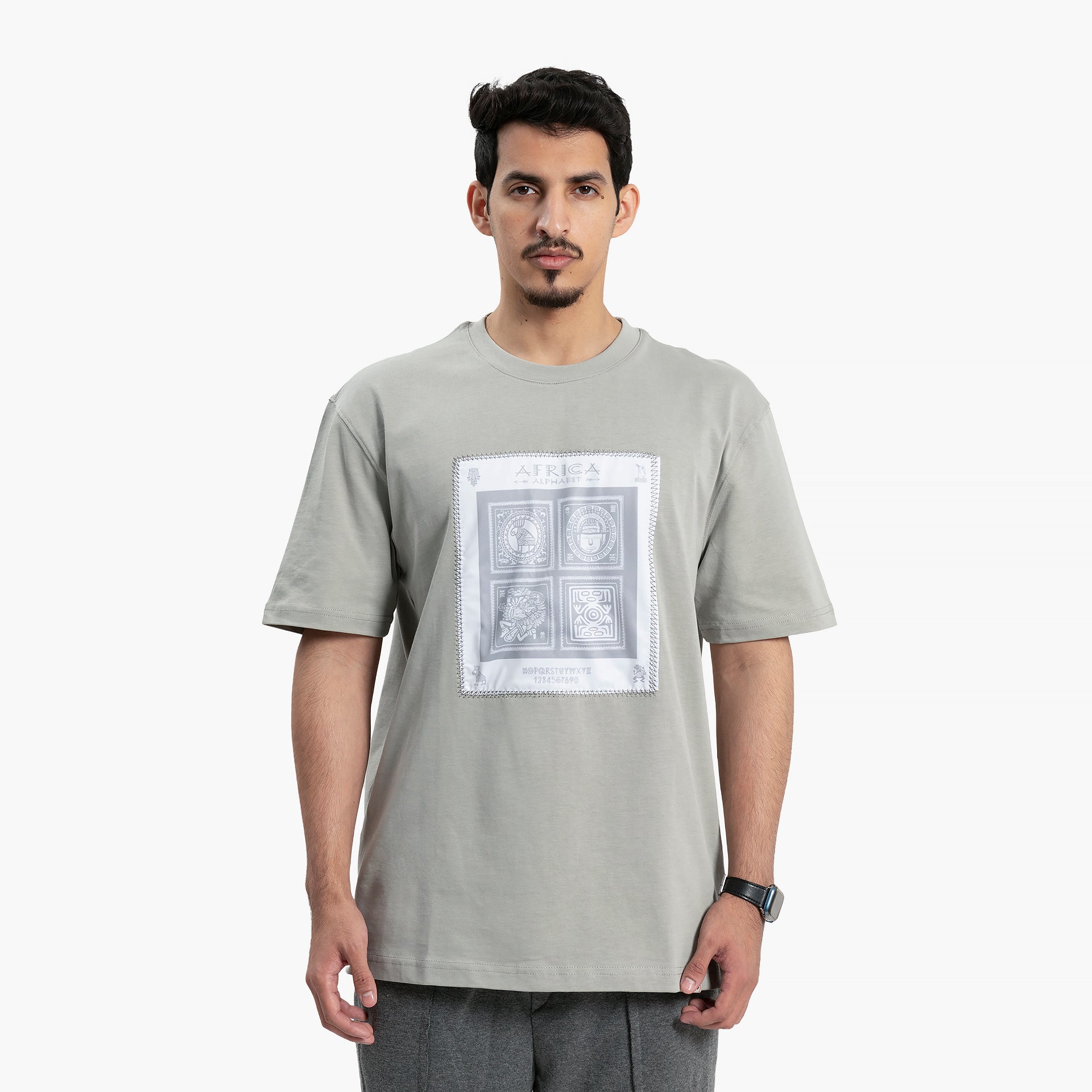 Men Gray Africa T-shirt By WECRE8