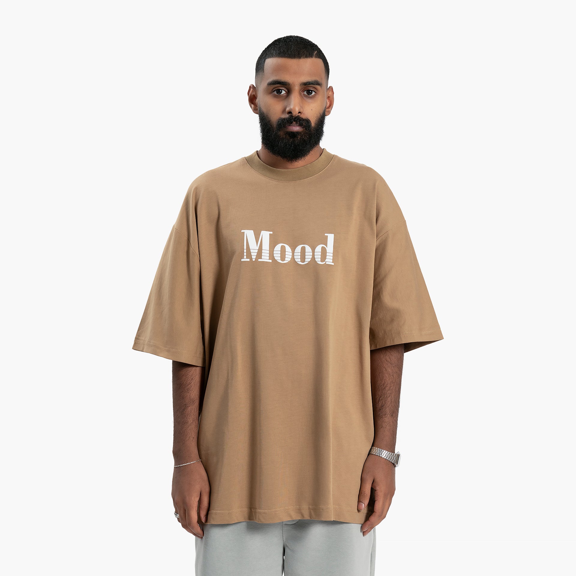 Men Brown Mood T-shirt By WECRE8