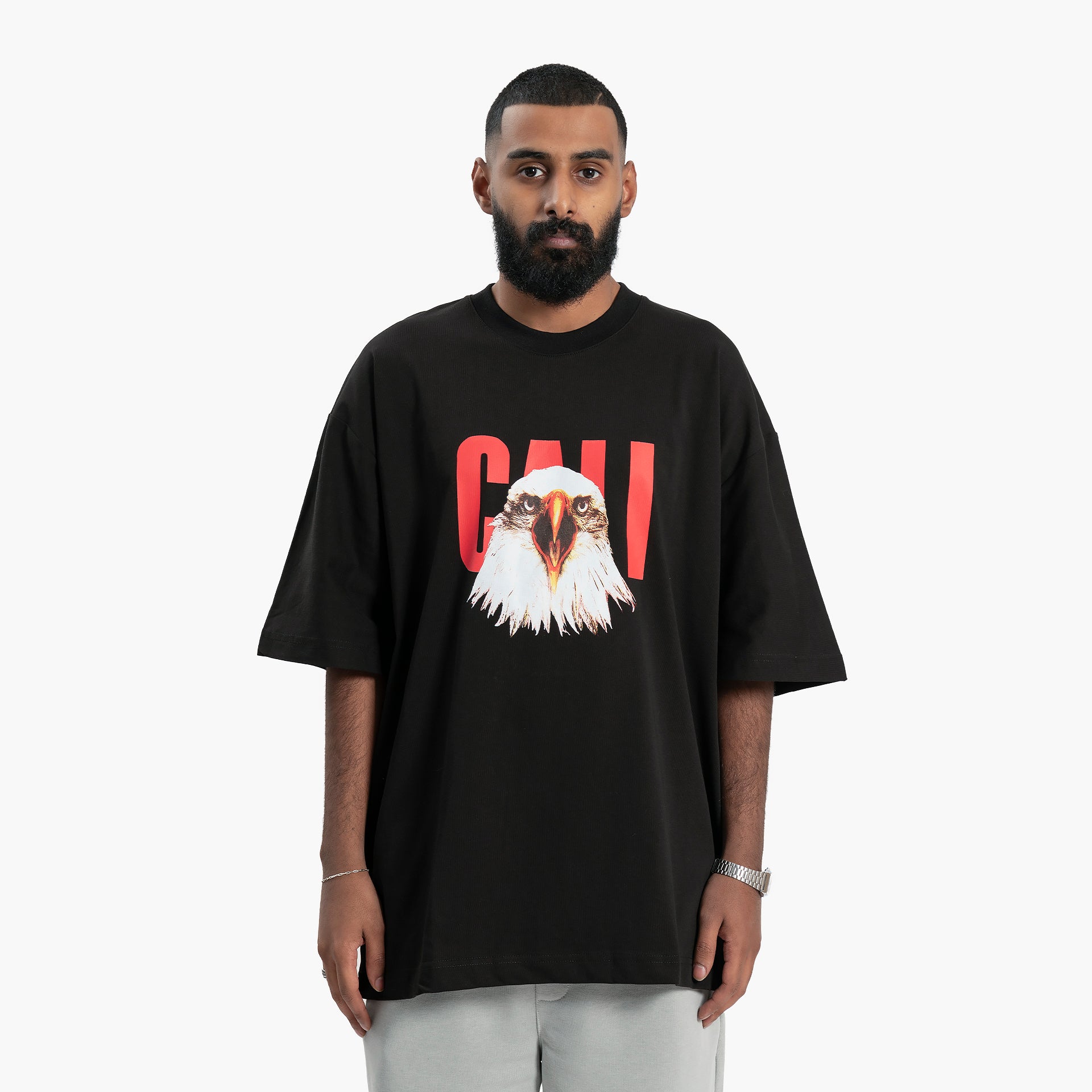 Men Black Eagle T-shirt By WECRE8