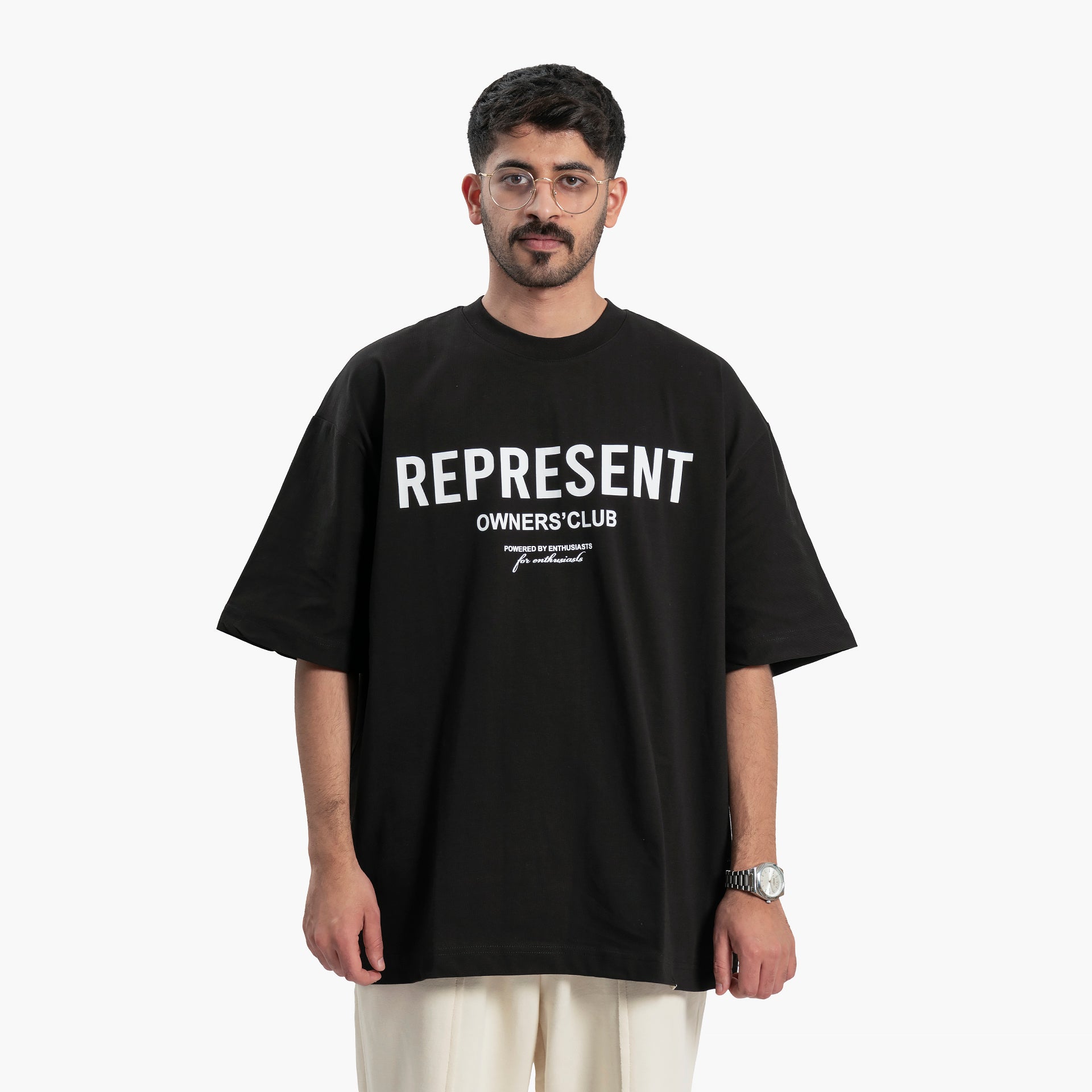 Men Black Represent T-shirt By WECRE8