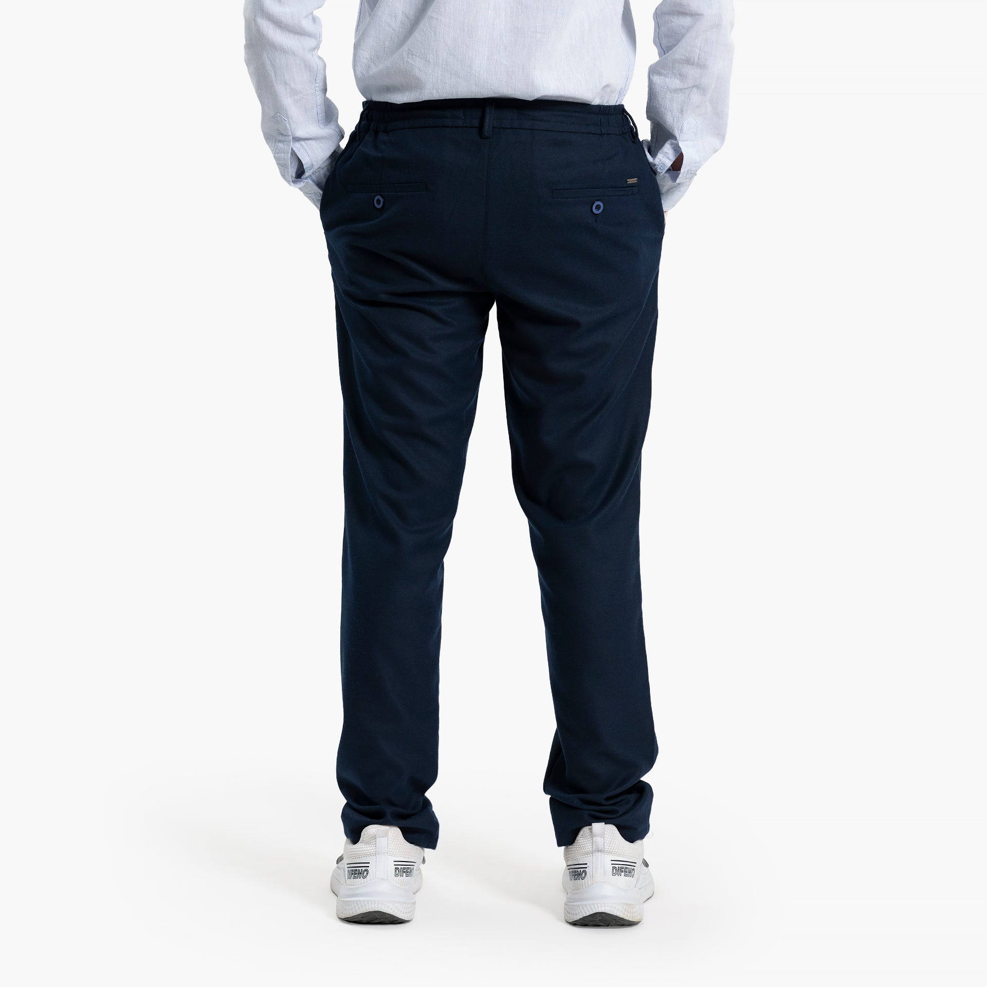 Men Navy Blue Trousers By WECRE8