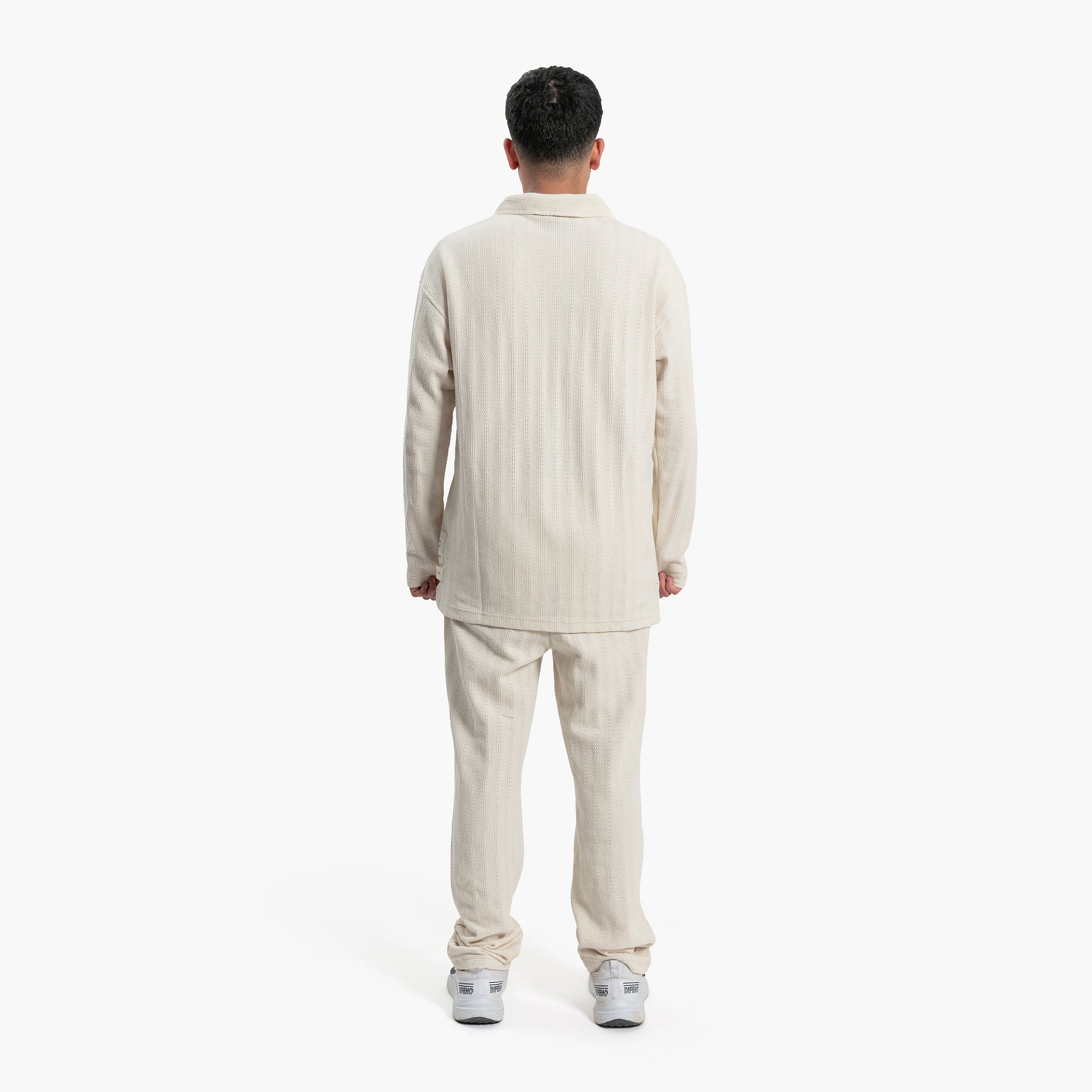 Men's Off-white Polo Sweater and Pants Set By WECRE8