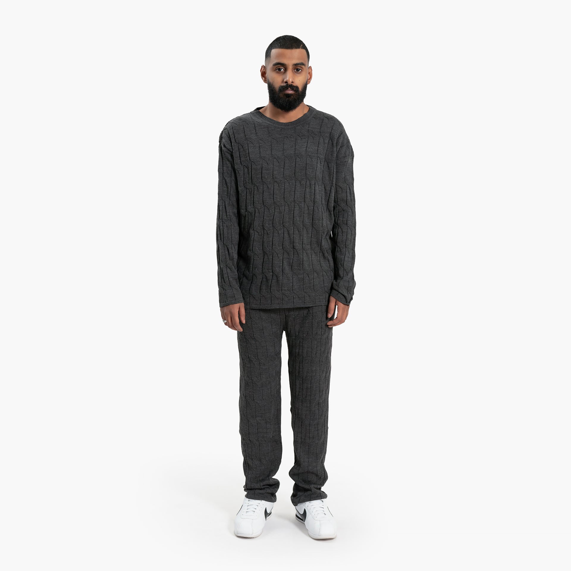 Men Dark Gray Sweater and Pants Set By WECRE8