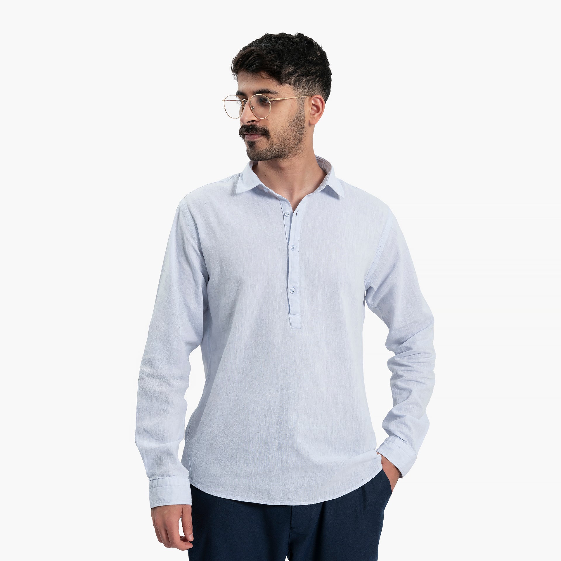 Men Sky Blue Shirt By WECRE8