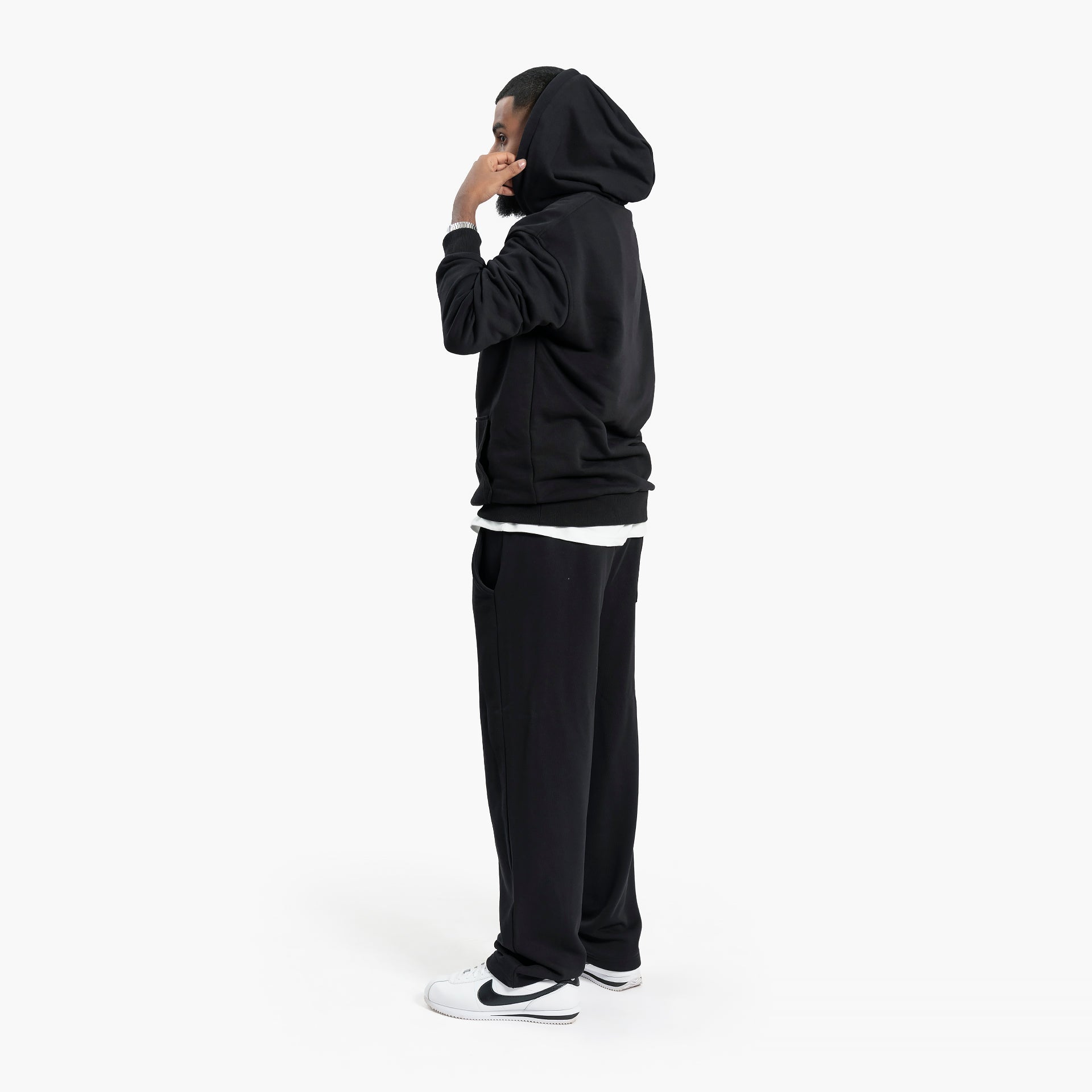 Men's Black Hoodie and Pants Set By WECRE8