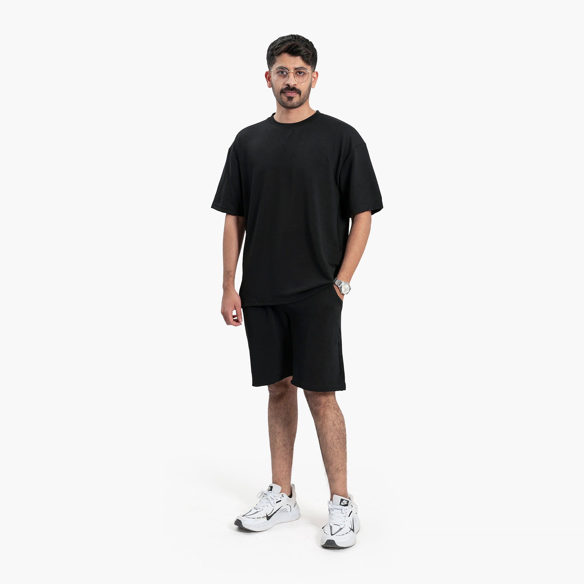 Men's Black T-Shirt and Shorts Set By WECRE8