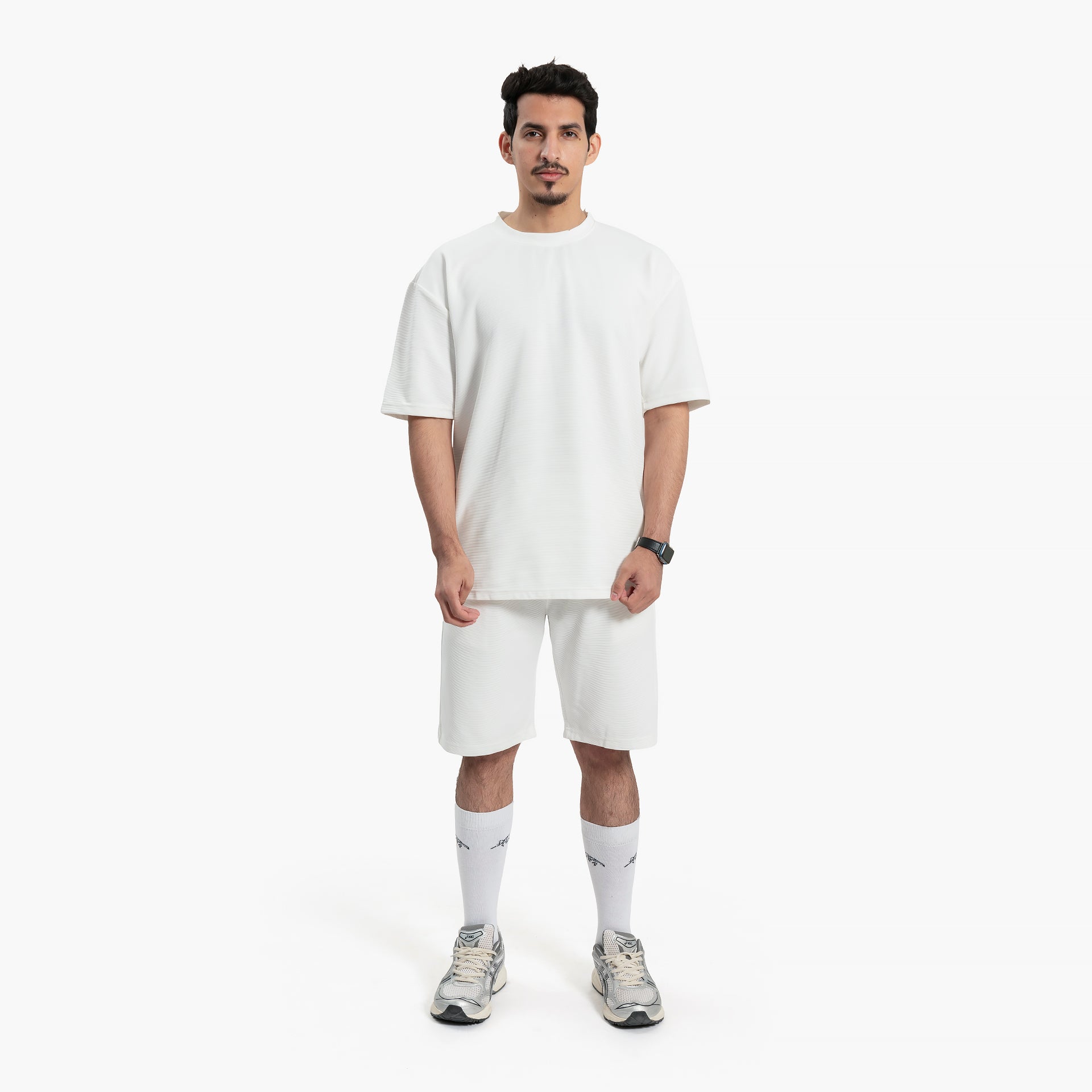 Men White T-Shirt and Shorts Set By WECRE8