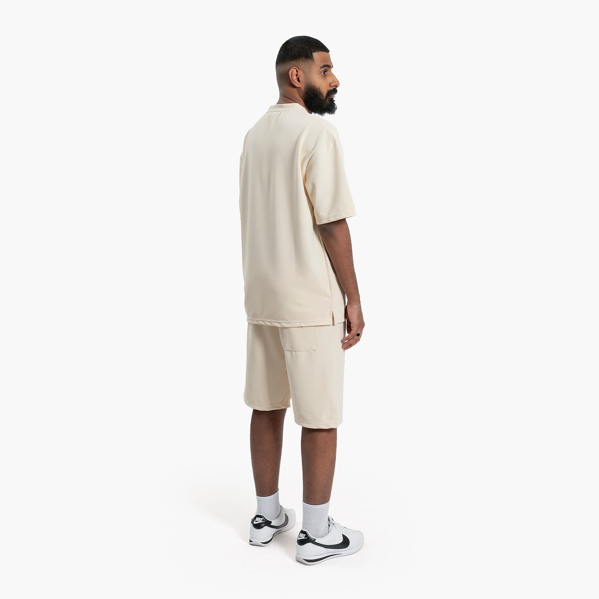 Men's Beige T-Shirt and Shorts Set By WECRE8