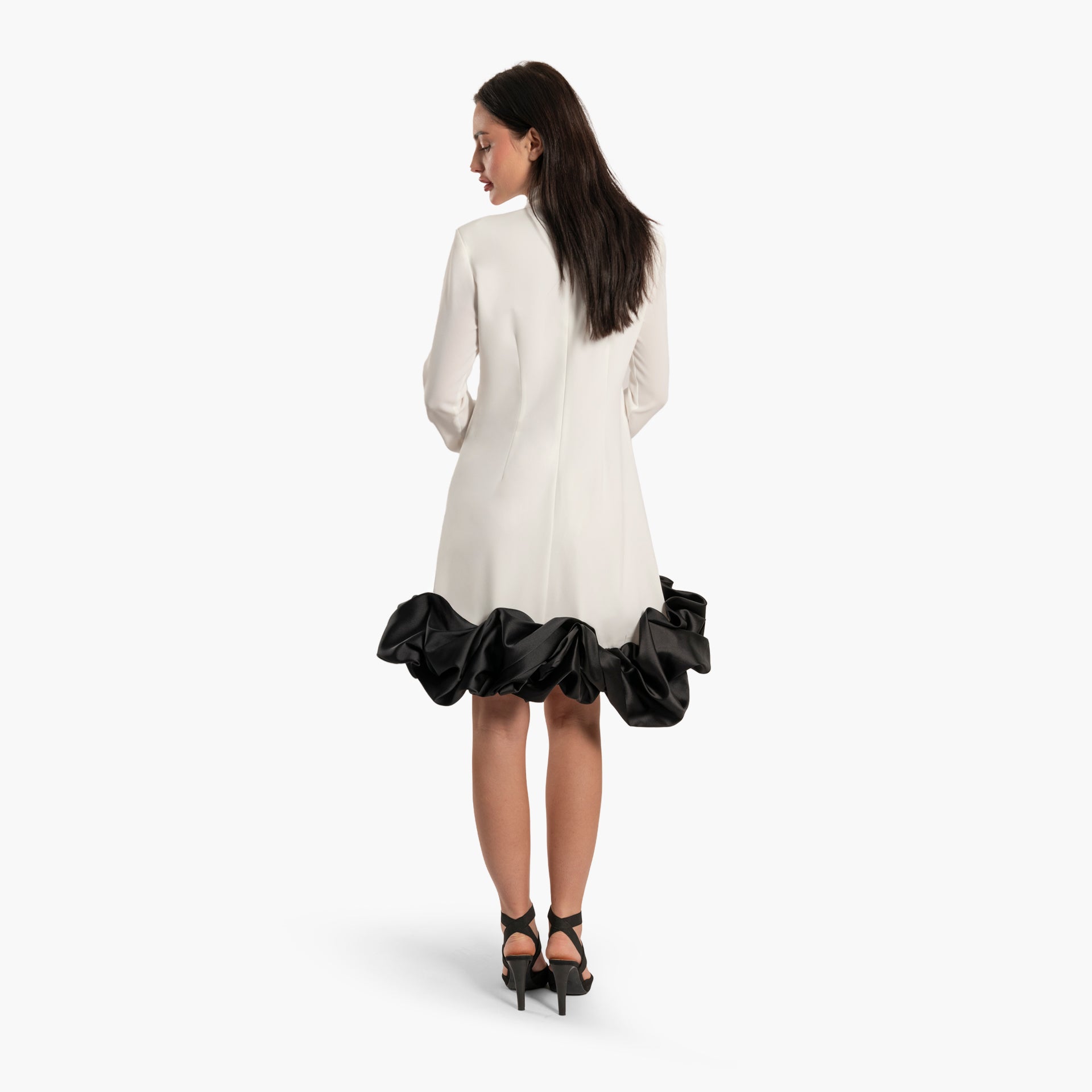 Mini Ruffles White Dress by WECRE8