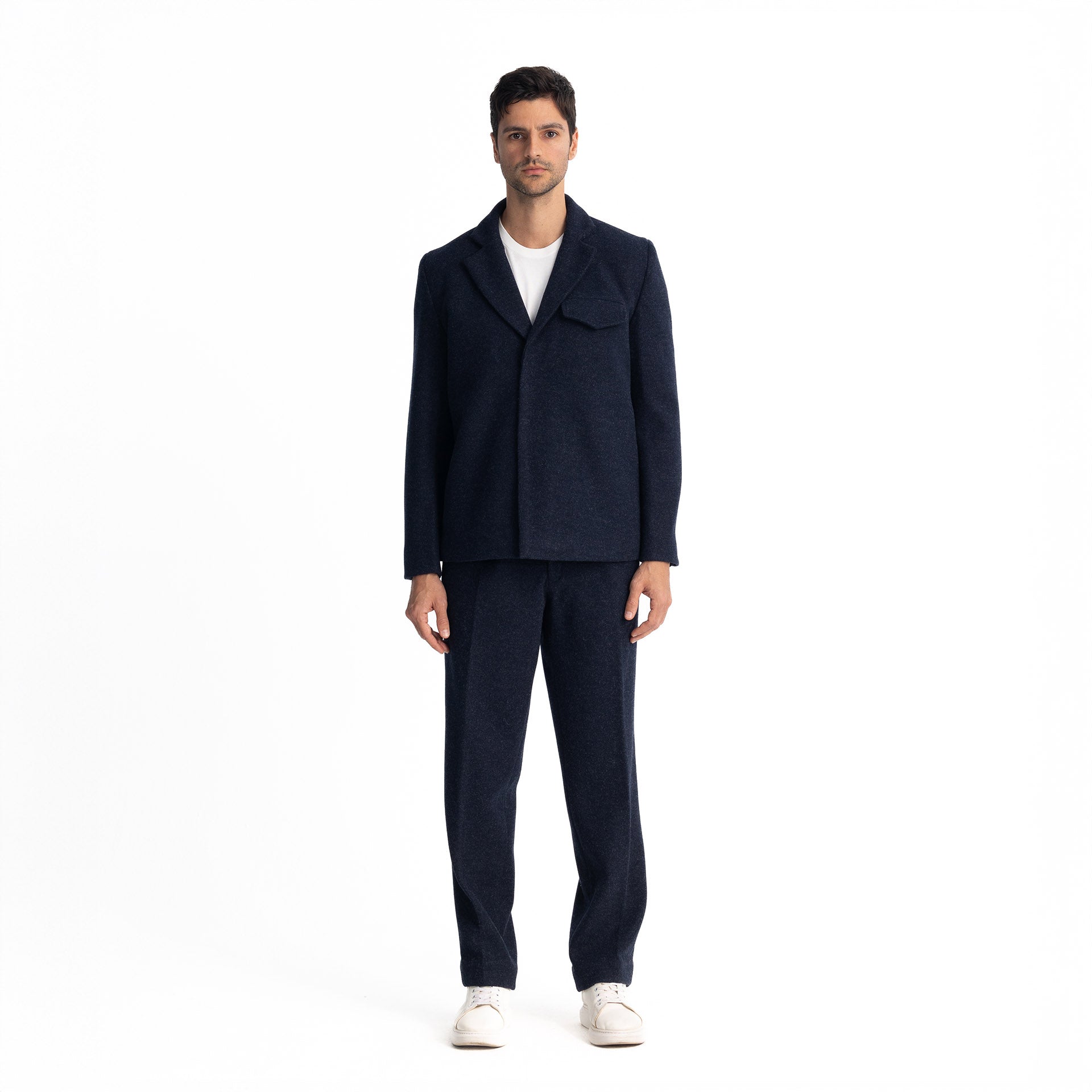 Men Navy Blue Ralph's Classic Blazer by Hajruss