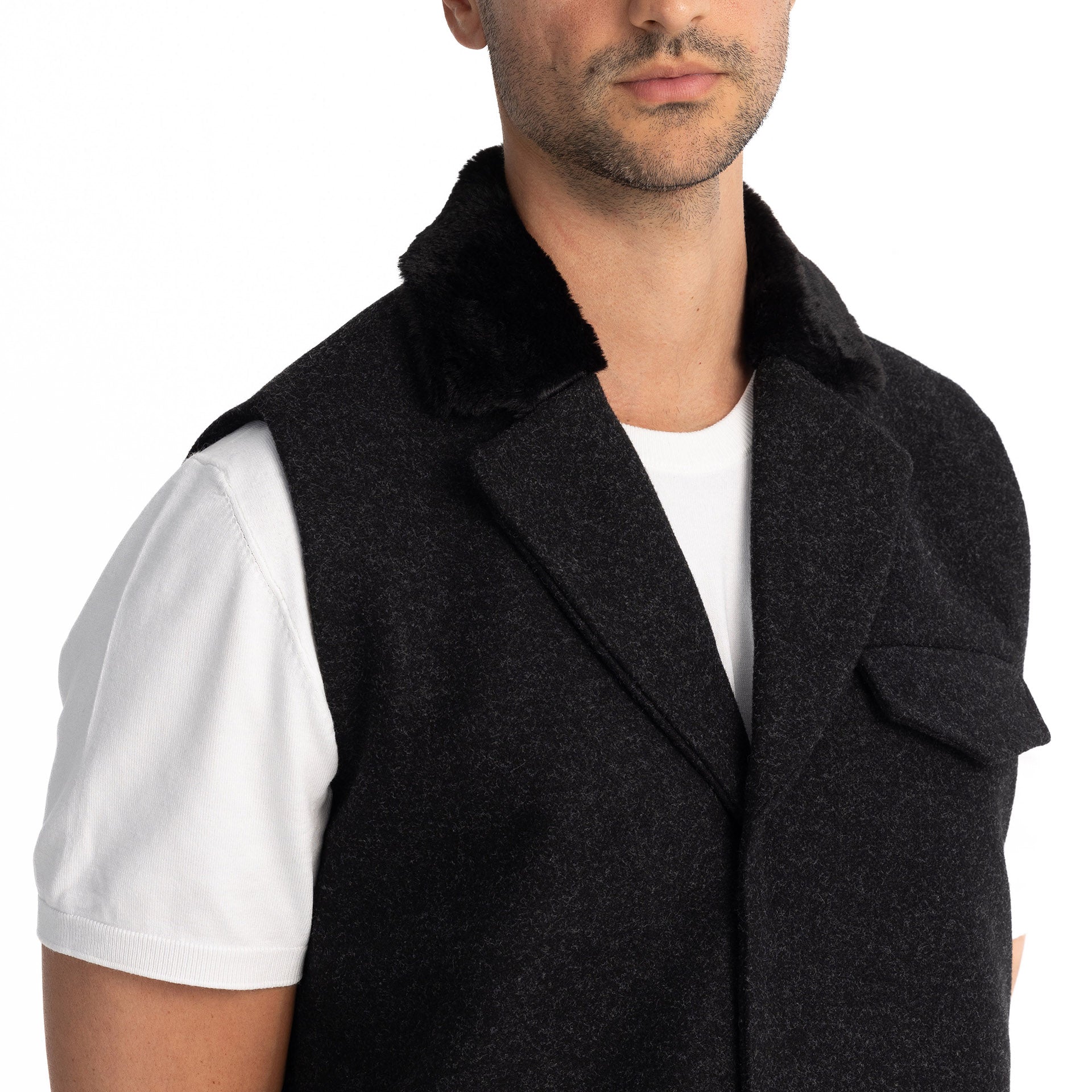 Men Black Ted’s Vest by Hajruss