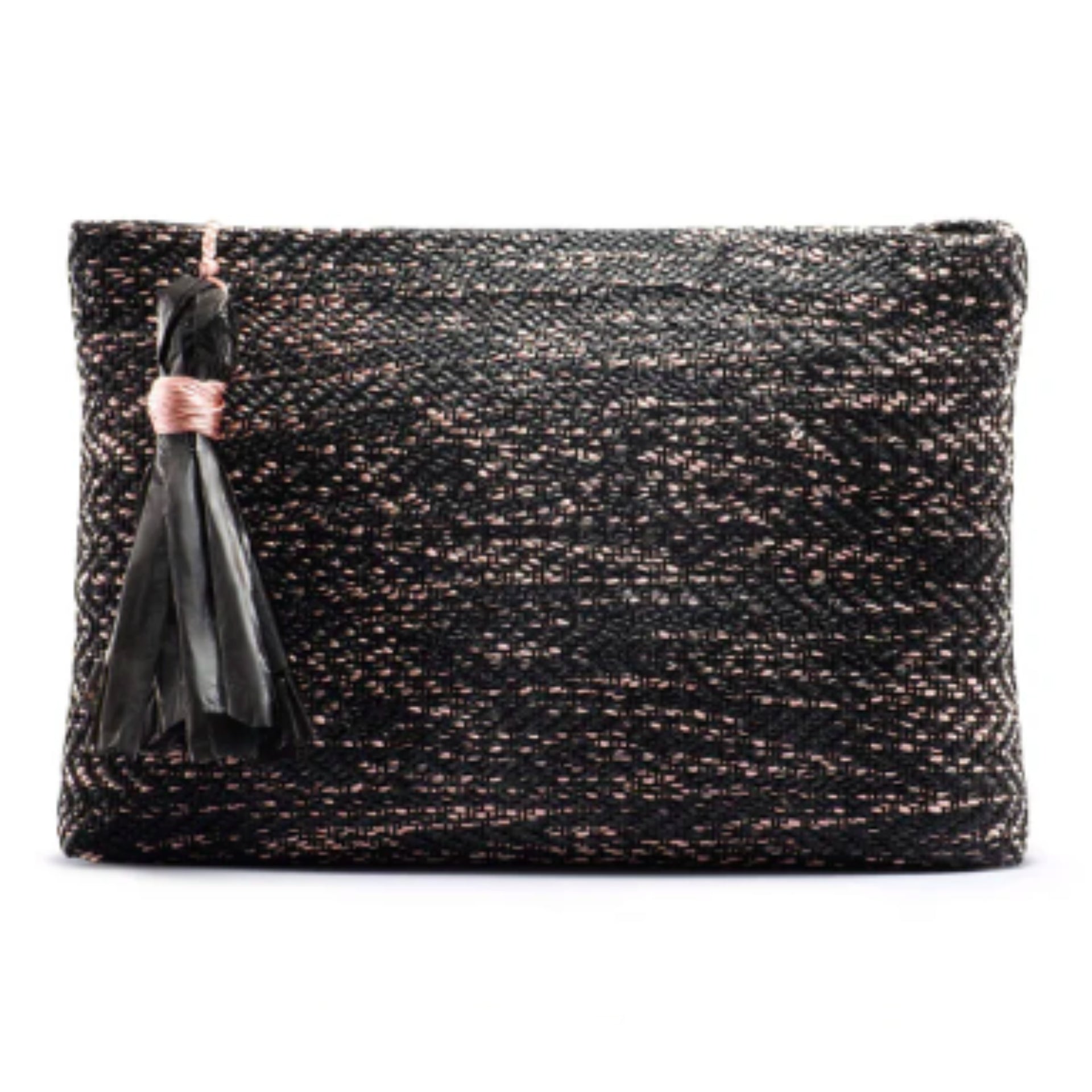 Black Dame Tassel Clutch by Reform Studio