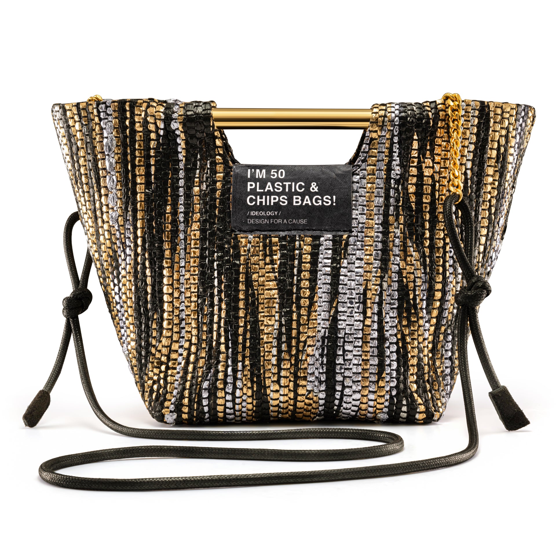 Multicolor Metallic Sarab V-Bag by Reform Studio