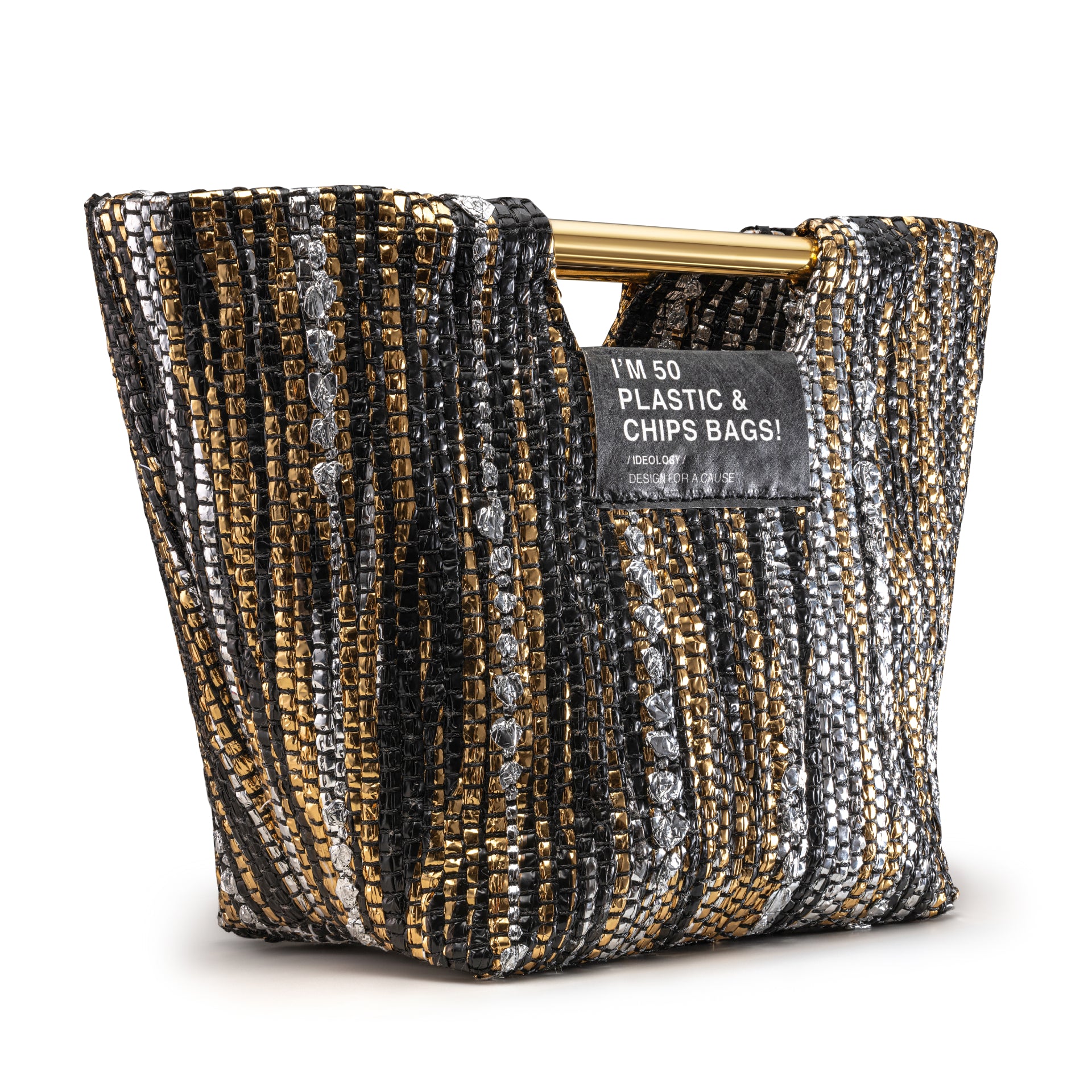 Multicolor Metallic Sarab V-Bag by Reform Studio