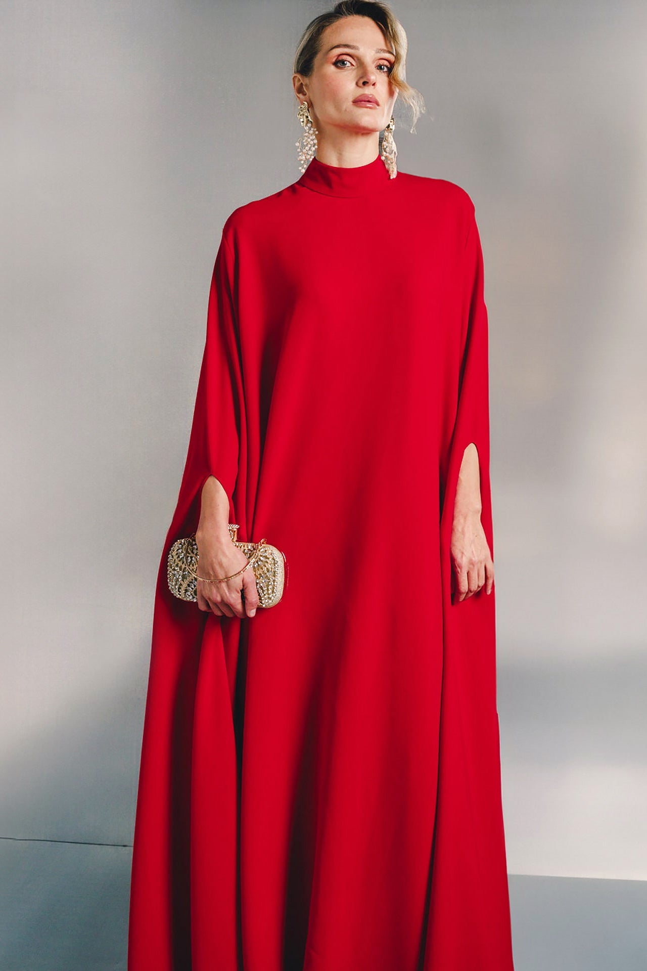 Red Solana Maxi Dress by Moonmains