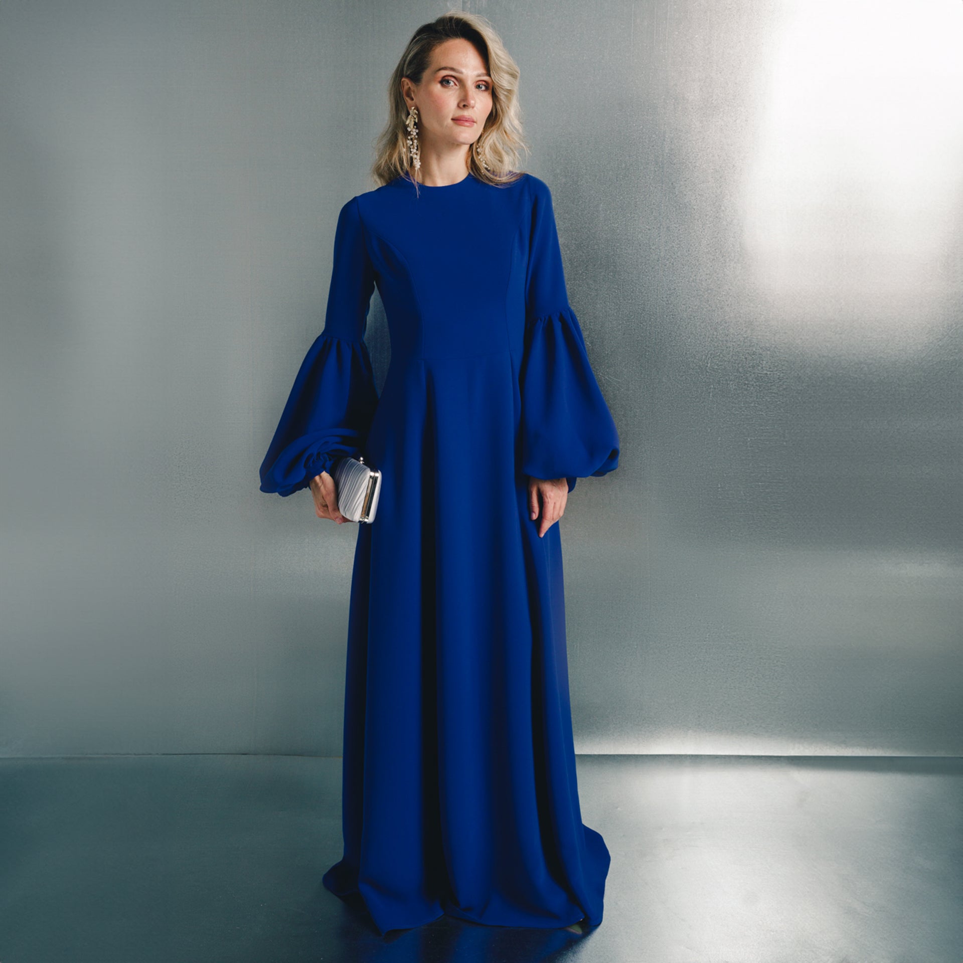 Royal Blue Faya Dress by Moonmains