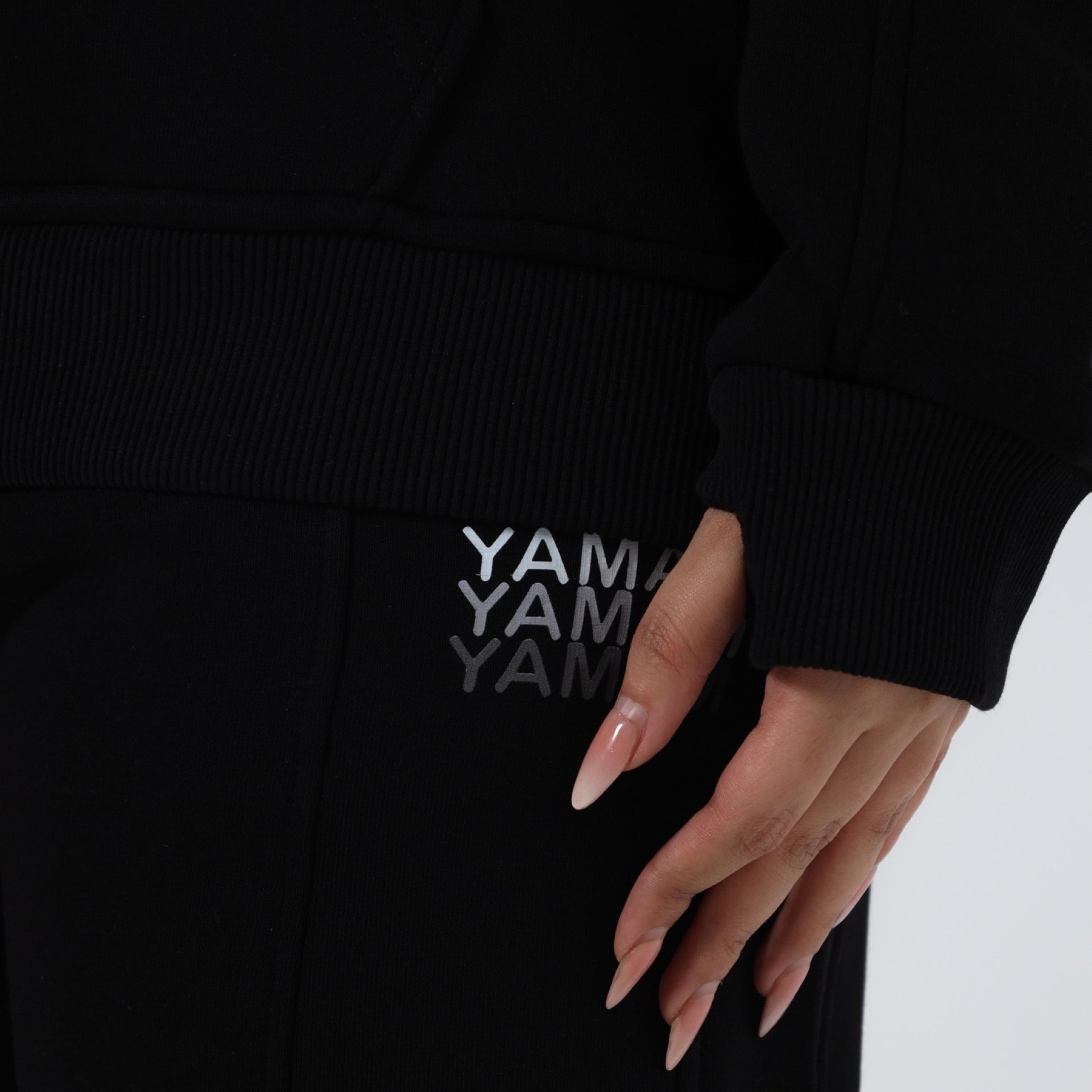 Printed Black Unisex Hoodie by Yamam