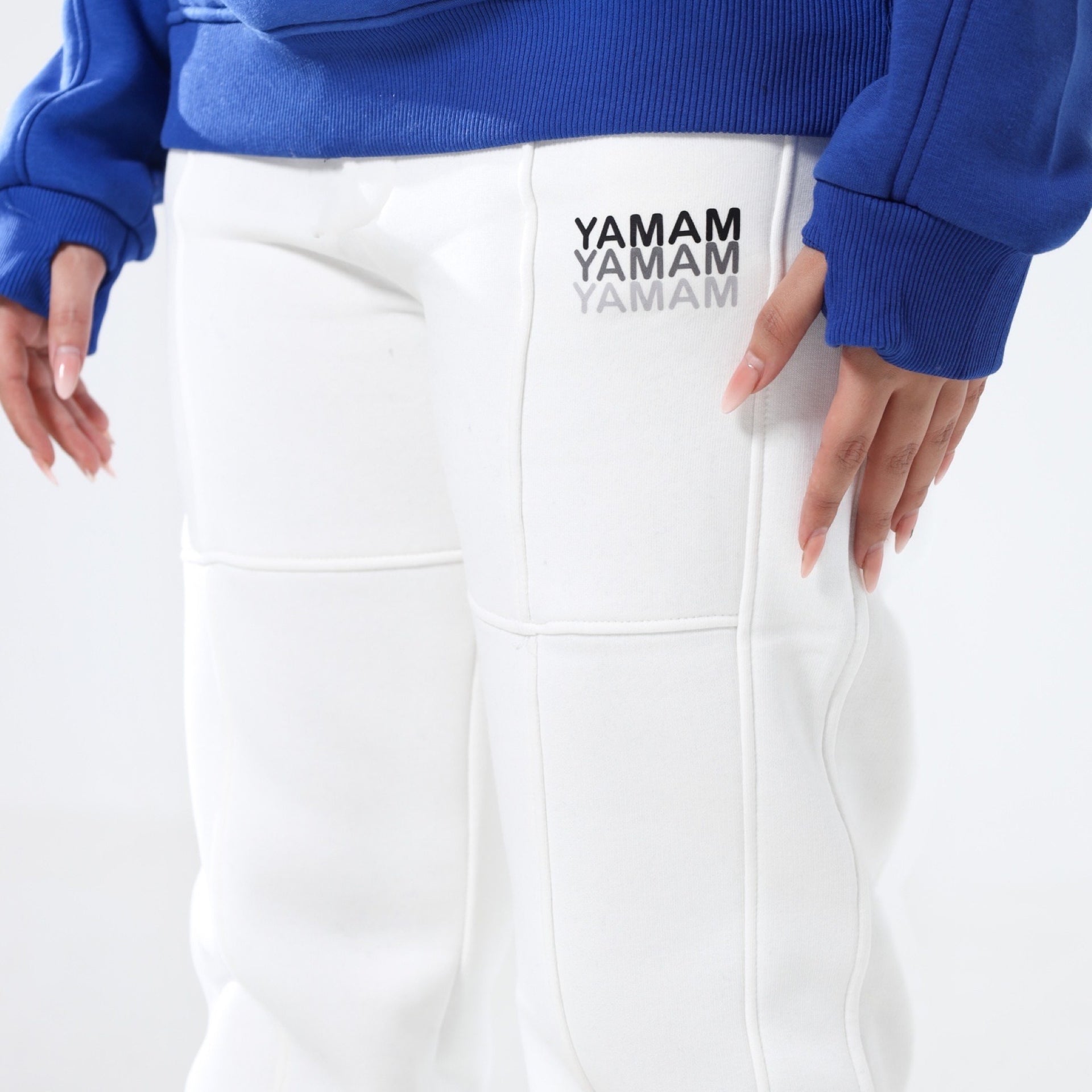 Printed Blue Unisex Hoodie by Yamam